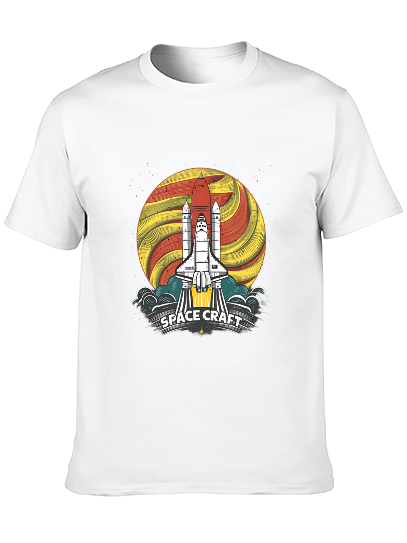 Space Craft Graphic Tee - Rocket Launch Design