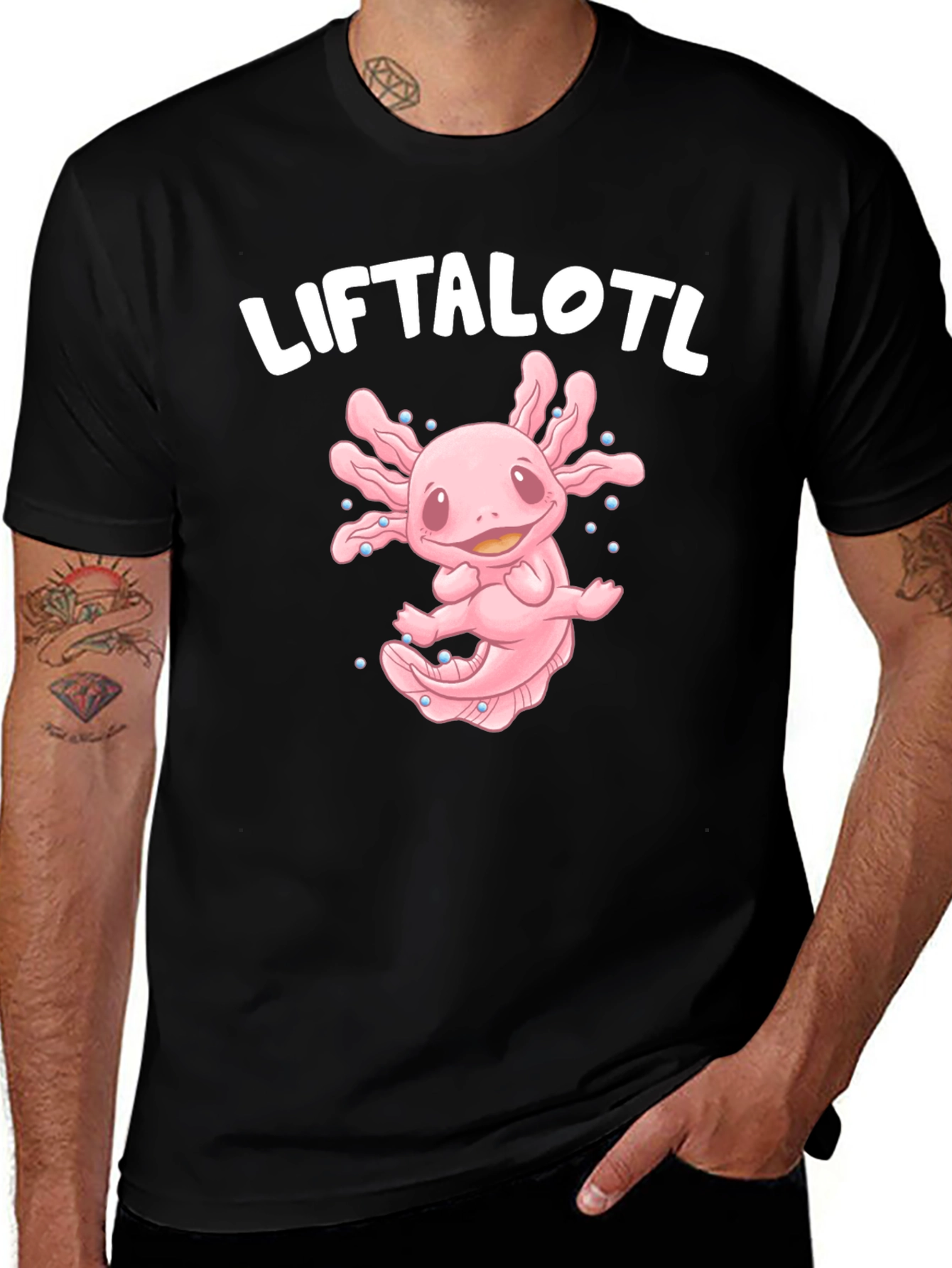 Liftalotl T-Shirt - Axolotl Lifting Design