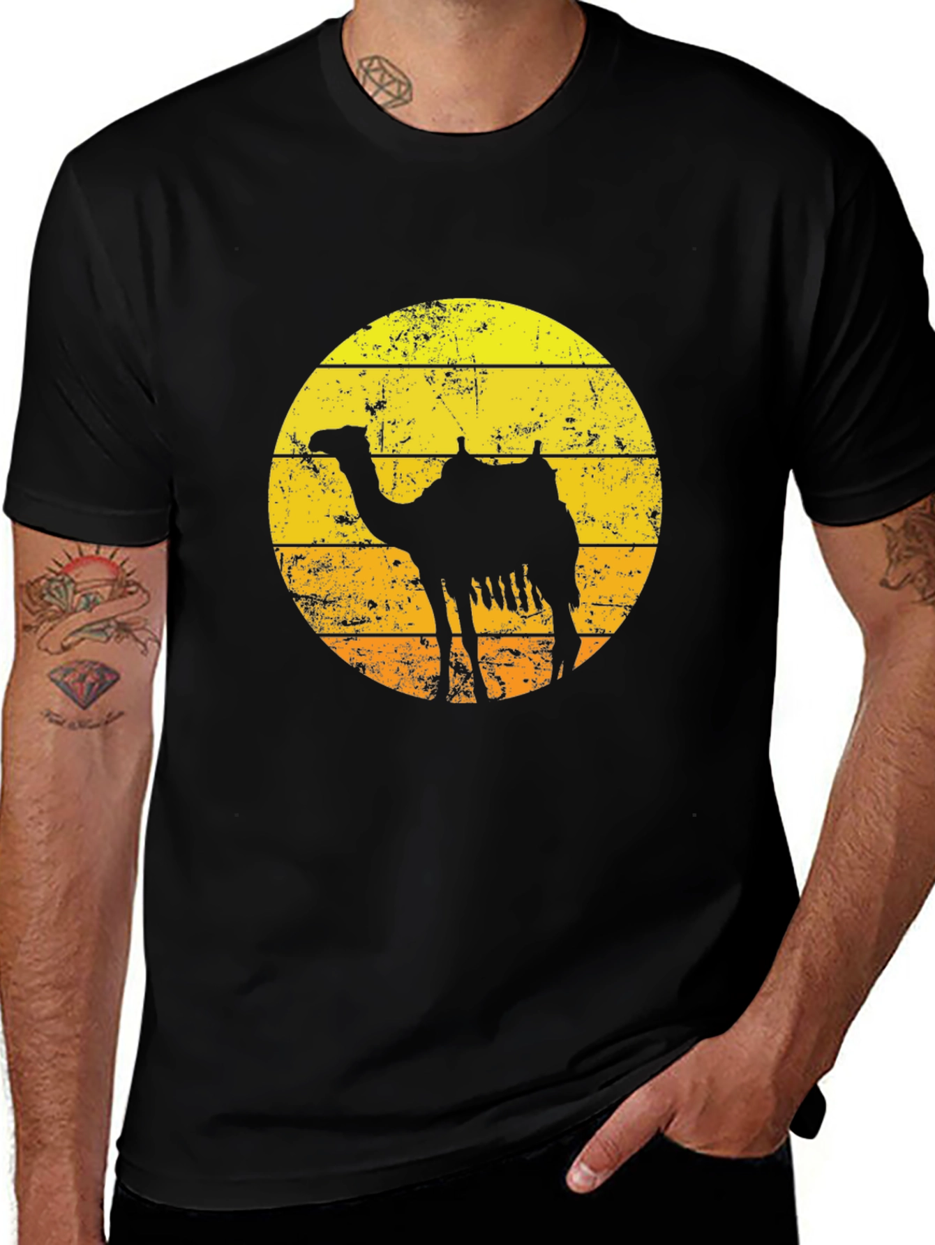 Retro Camel Silhouette T-Shirt
