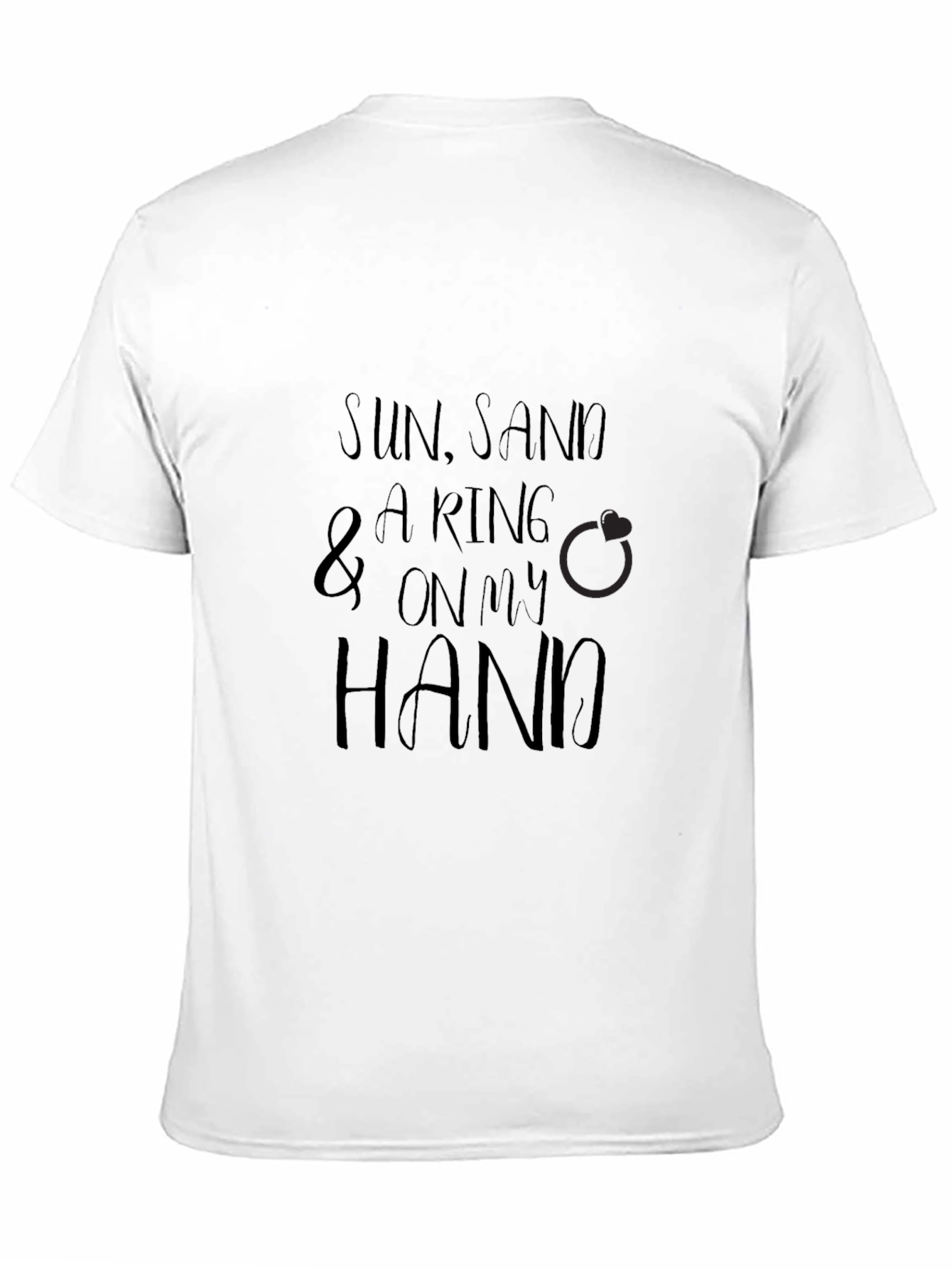 Sun Sand & a Ring Black Graphic T-Shirt
