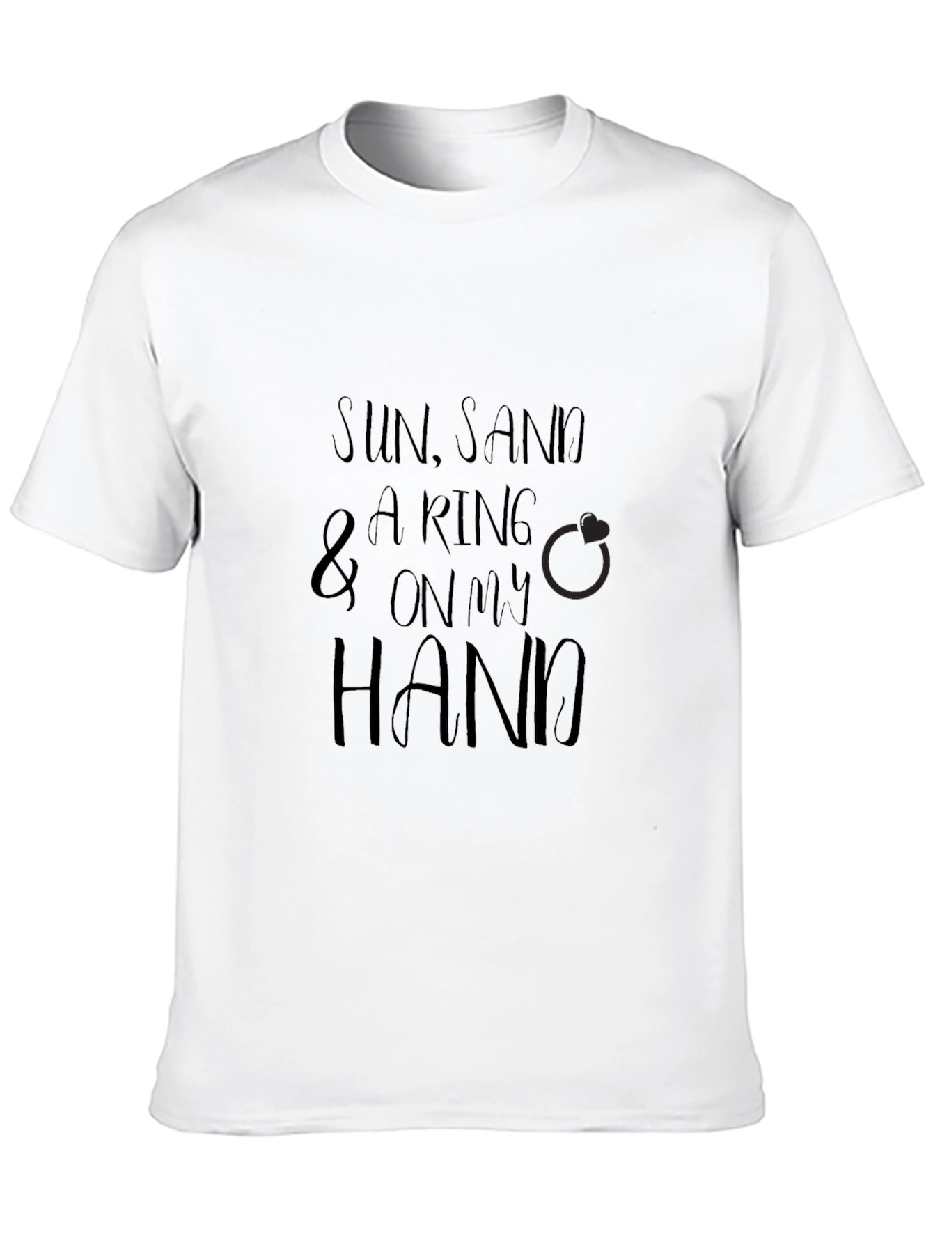 Sun Sand & a Ring Black Graphic T-Shirt