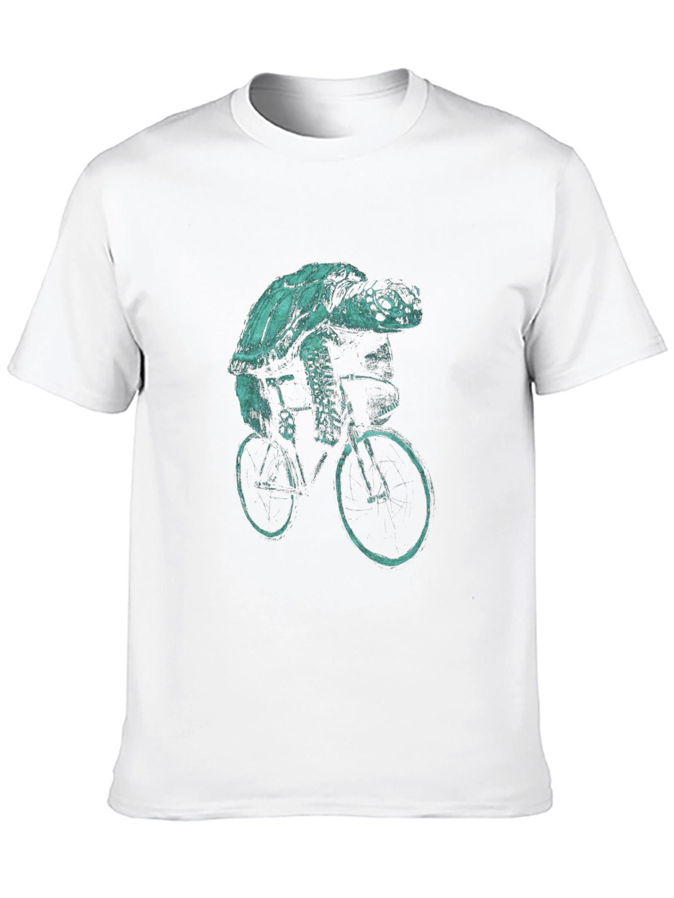 Turtle Riding Bike Graphic T-Shirt