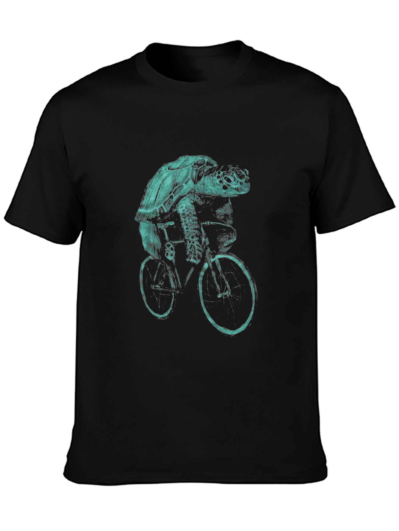 Turtle Riding Bike Graphic T-Shirt