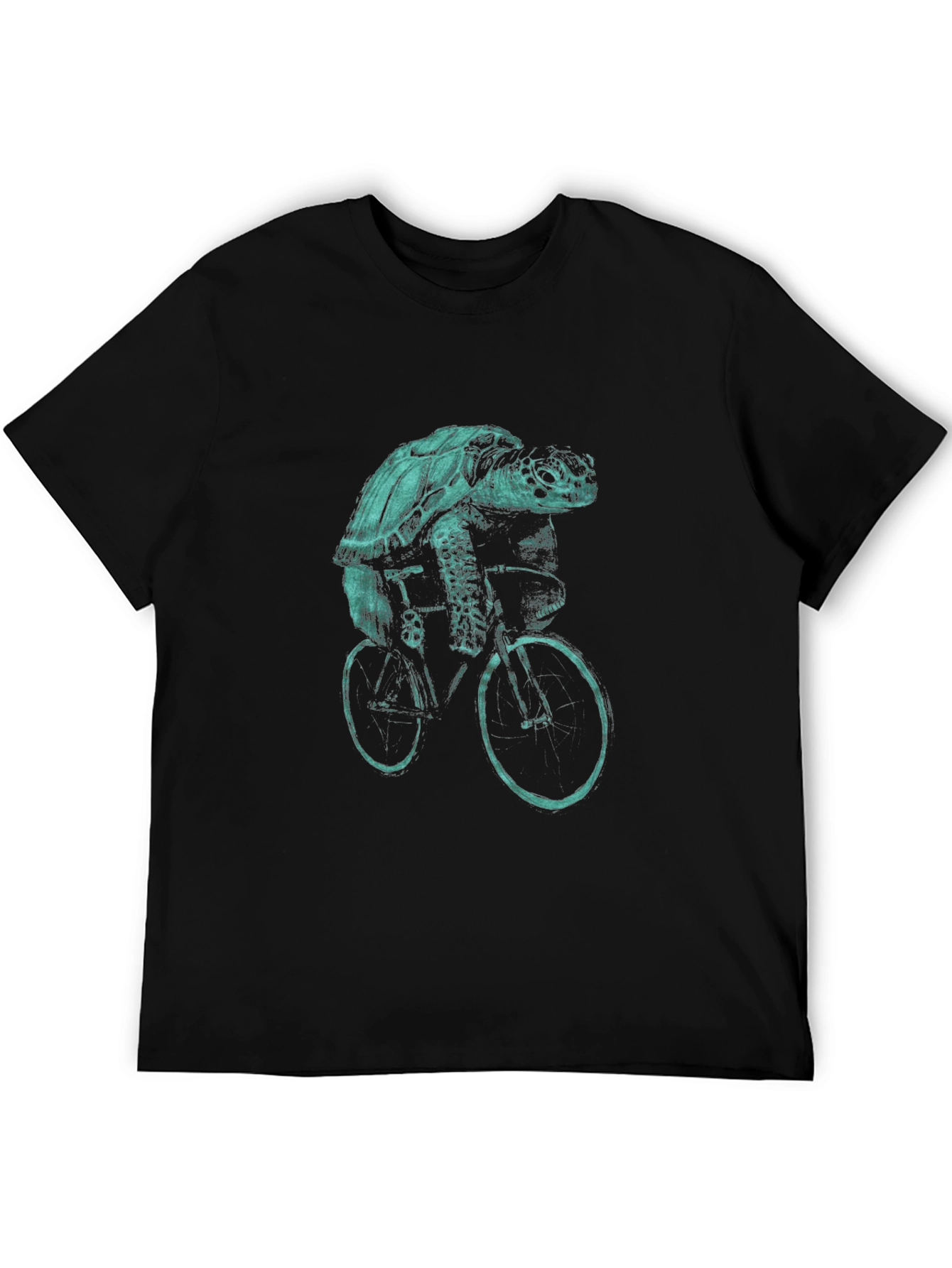 Turtle Riding Bike Graphic T-Shirt