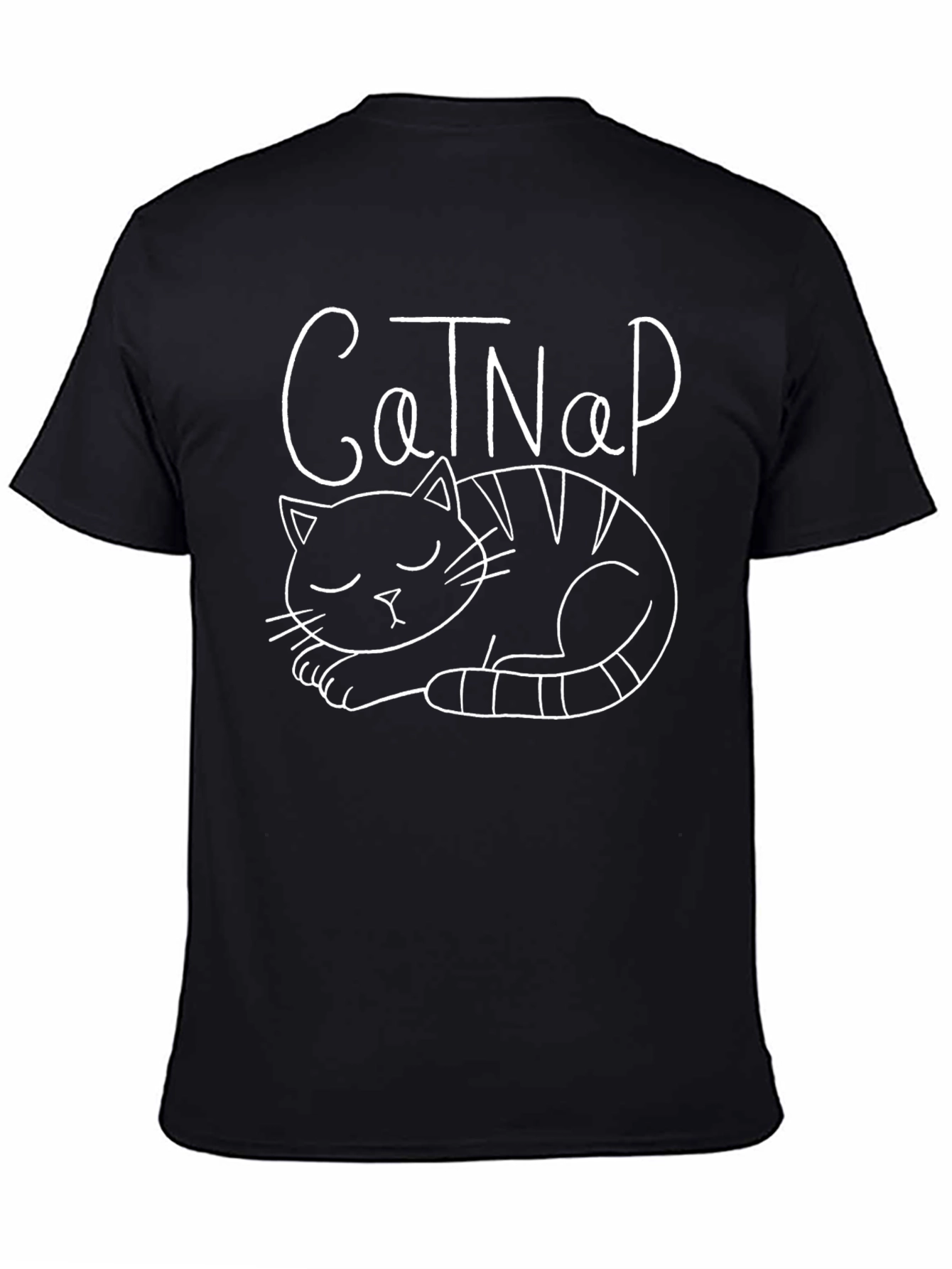 Cat Nap T-Shirt - Unisex Black Tee