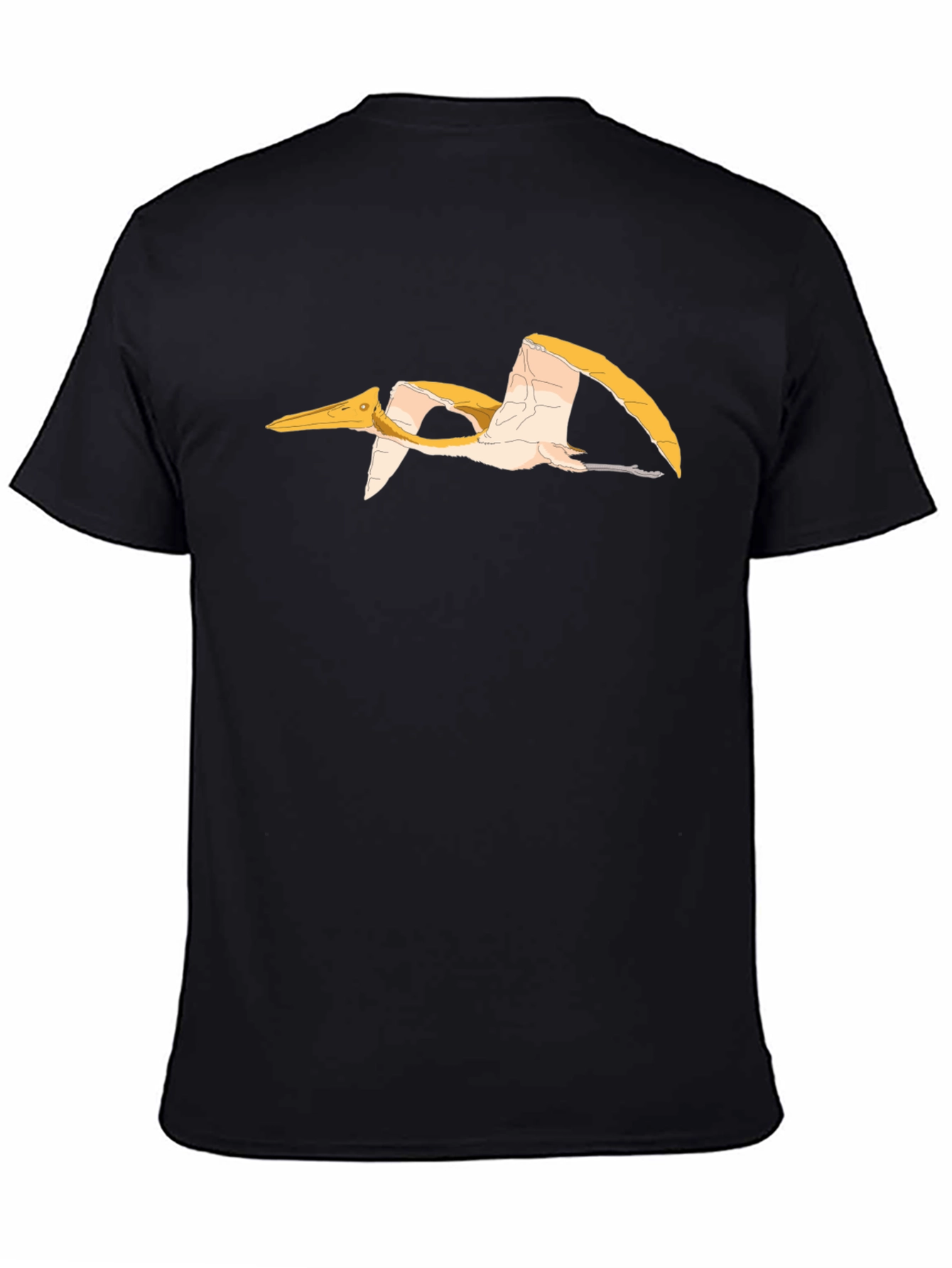 Pterodactyl Graphic Tee - Black Cotton T-Shirt