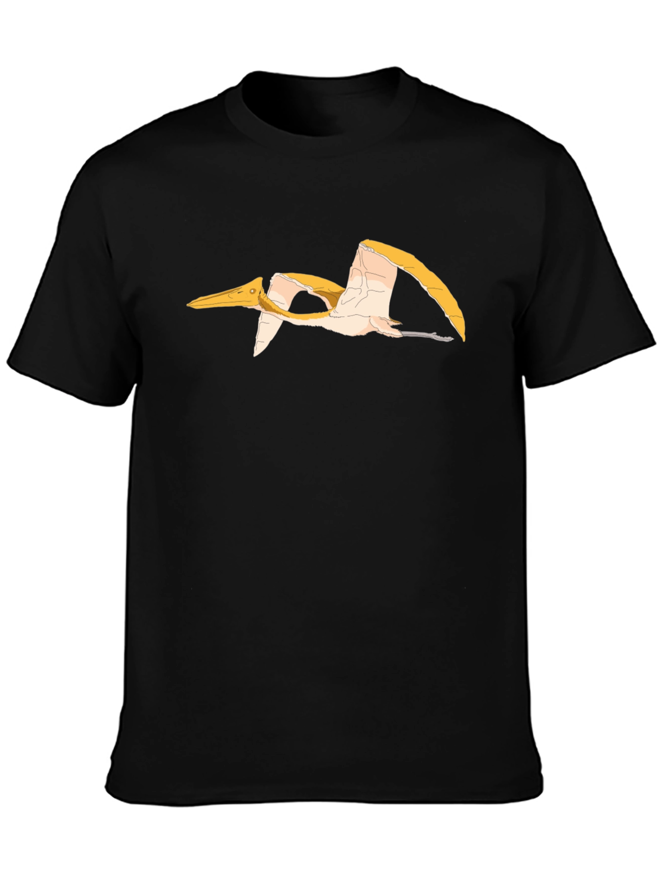 Pterodactyl Graphic Tee - Black Cotton T-Shirt