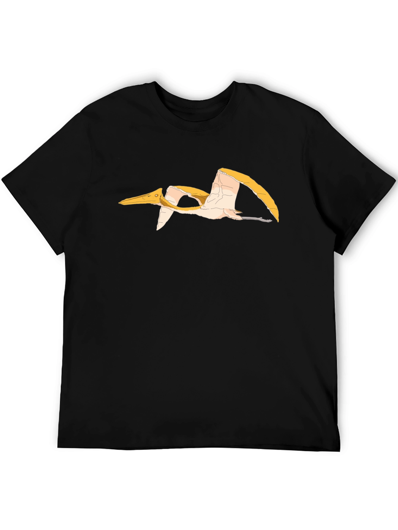 Pterodactyl Graphic Tee - Black Cotton T-Shirt