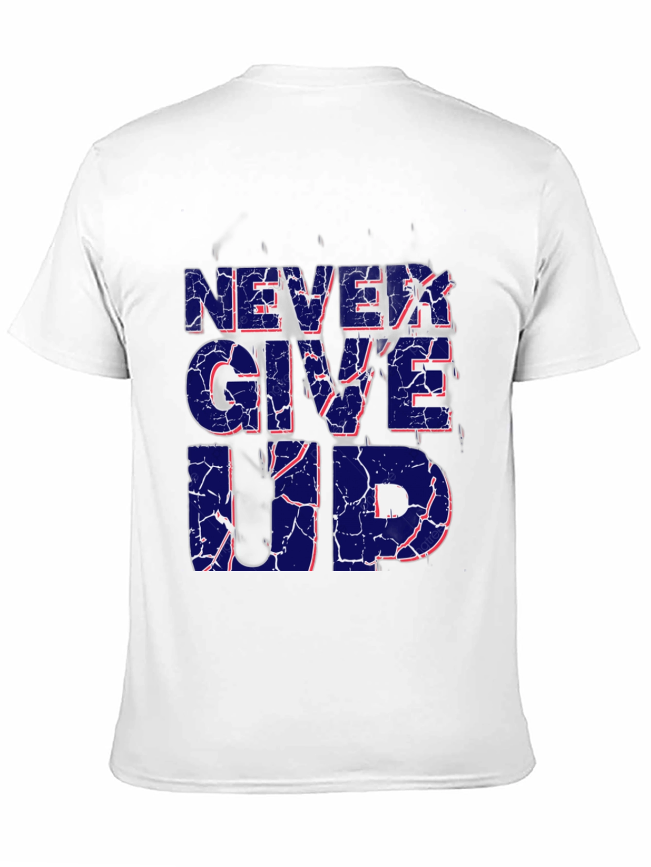 Never Give Up Graphic Print T-Shirt
