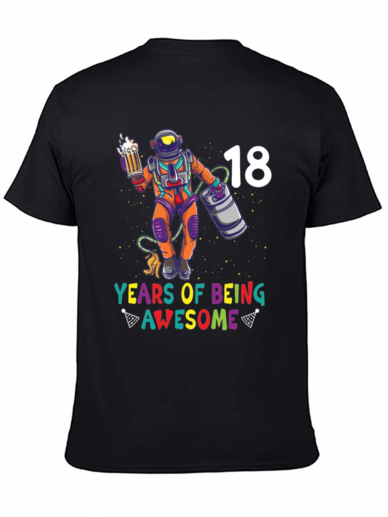 18 Years Awesome Astronaut Graphic Tee