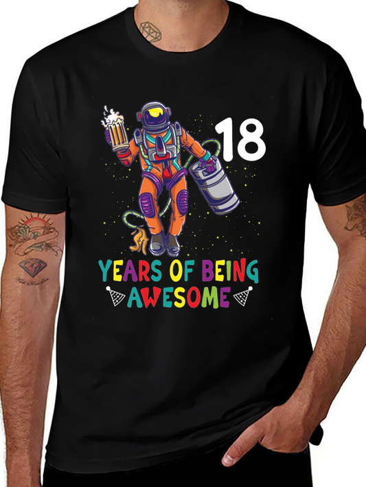 18 Years Awesome Astronaut Graphic Tee