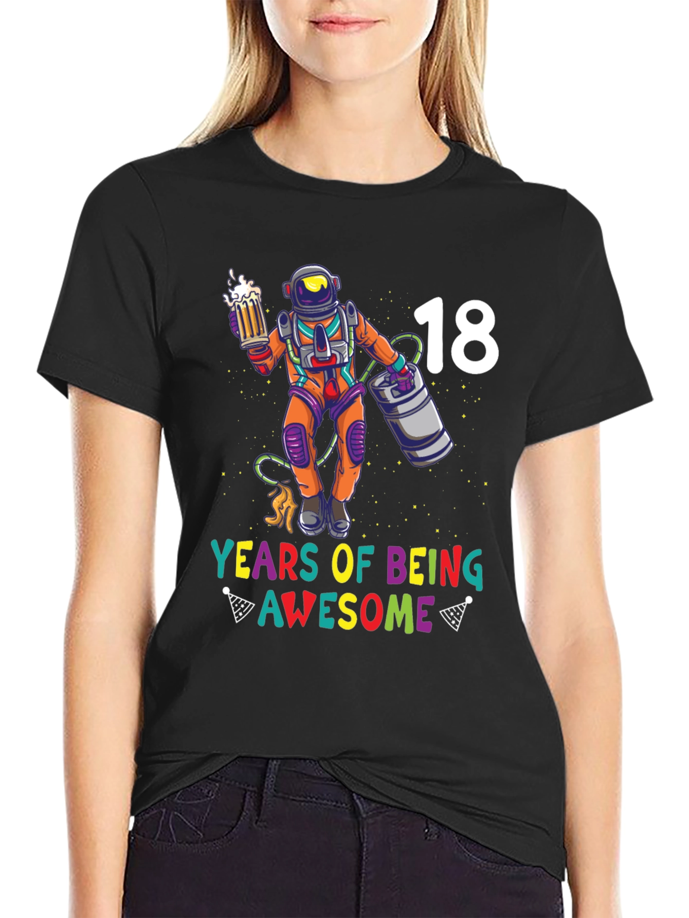 18 Years Awesome Astronaut Graphic Tee