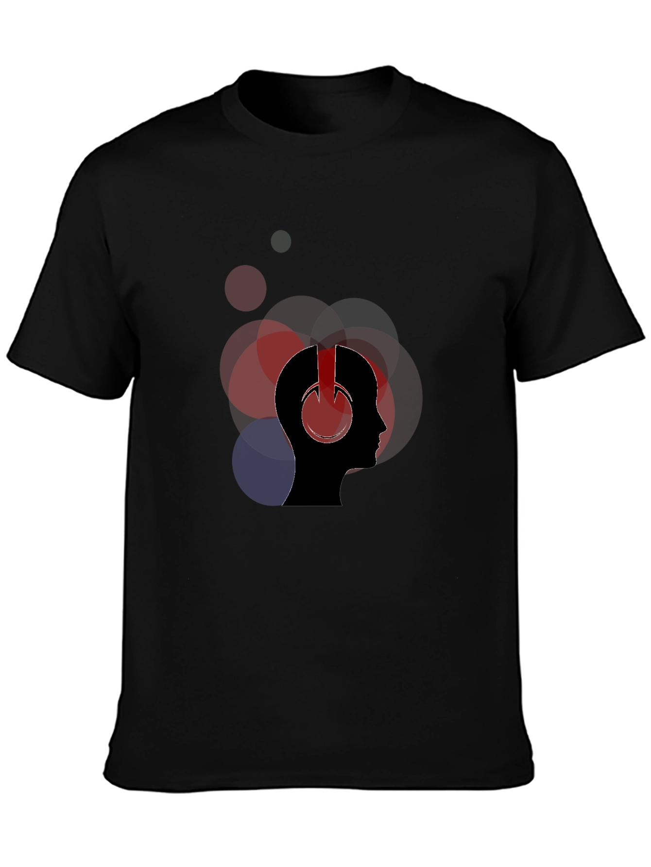 Headphones Mind Black T-Shirt