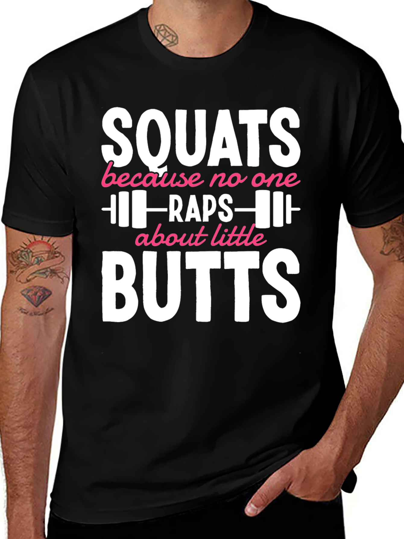 Squats Butts Gym Workout T-Shirt Funny Fitness Tee