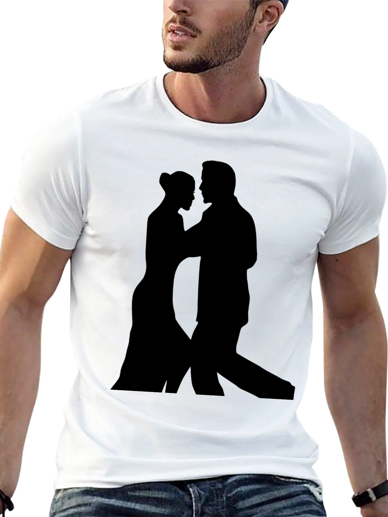 Silhouette Dance Graphic Tee - Black