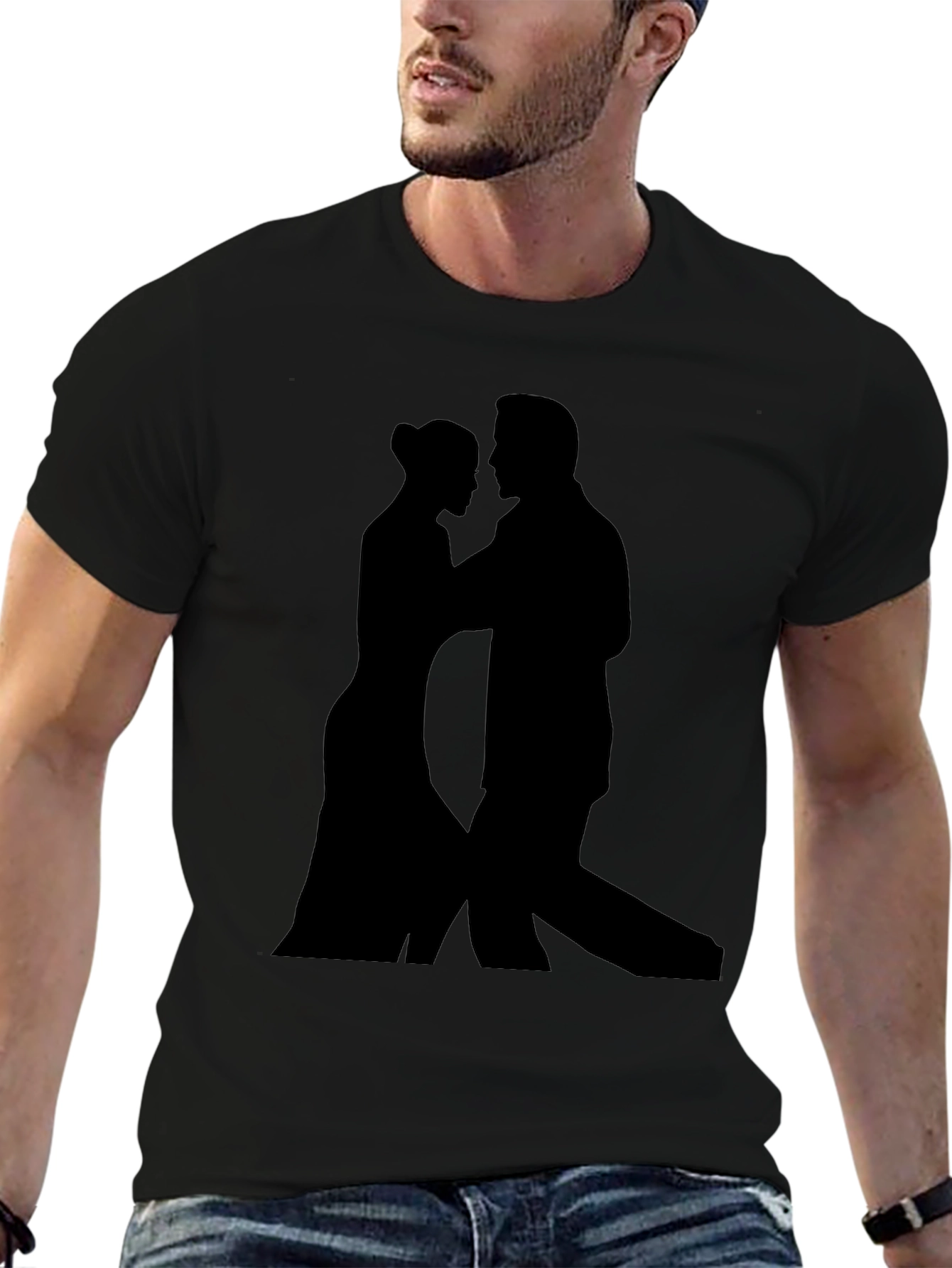 Silhouette Dance Graphic Tee - Black