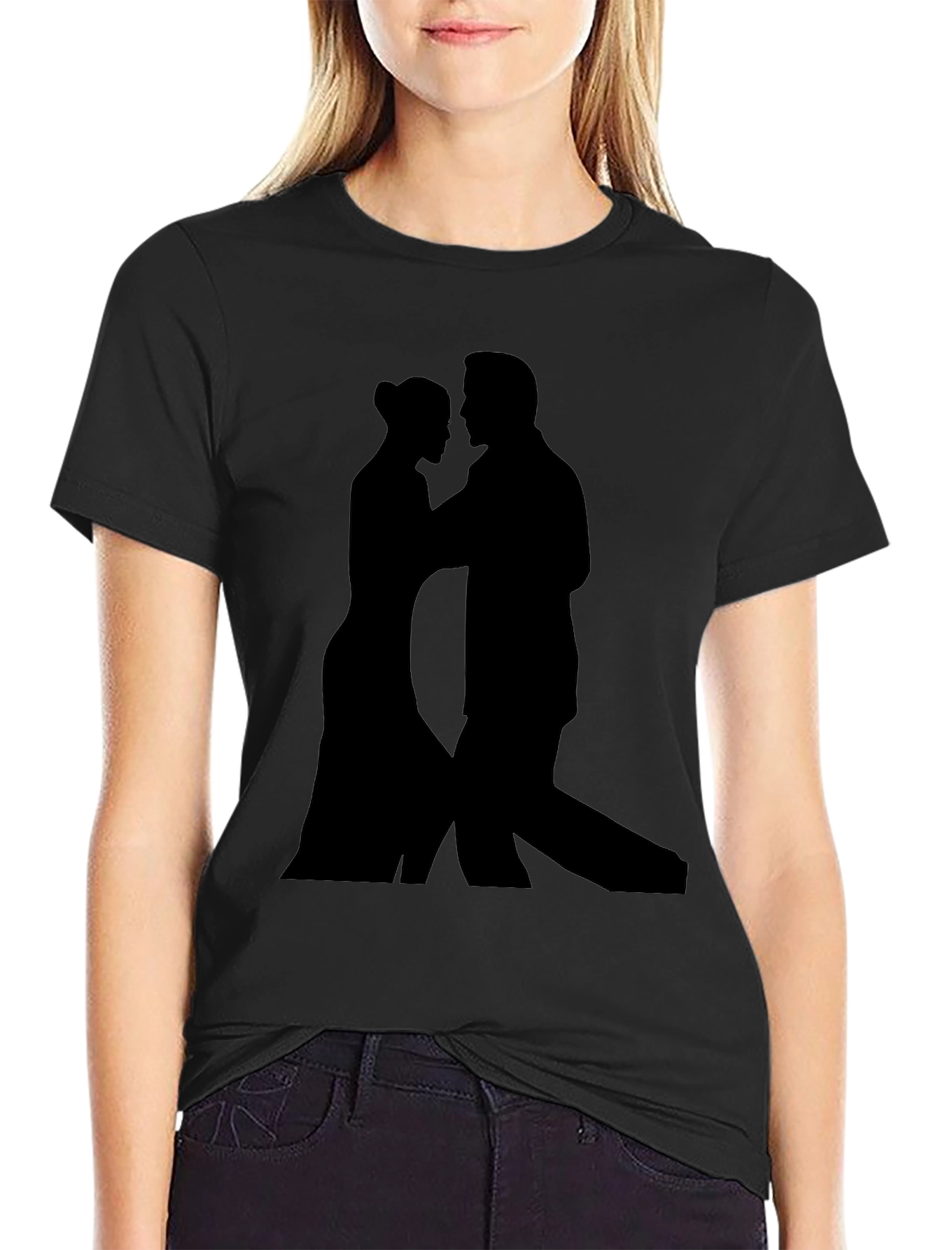 Silhouette Dance Graphic Tee - Black