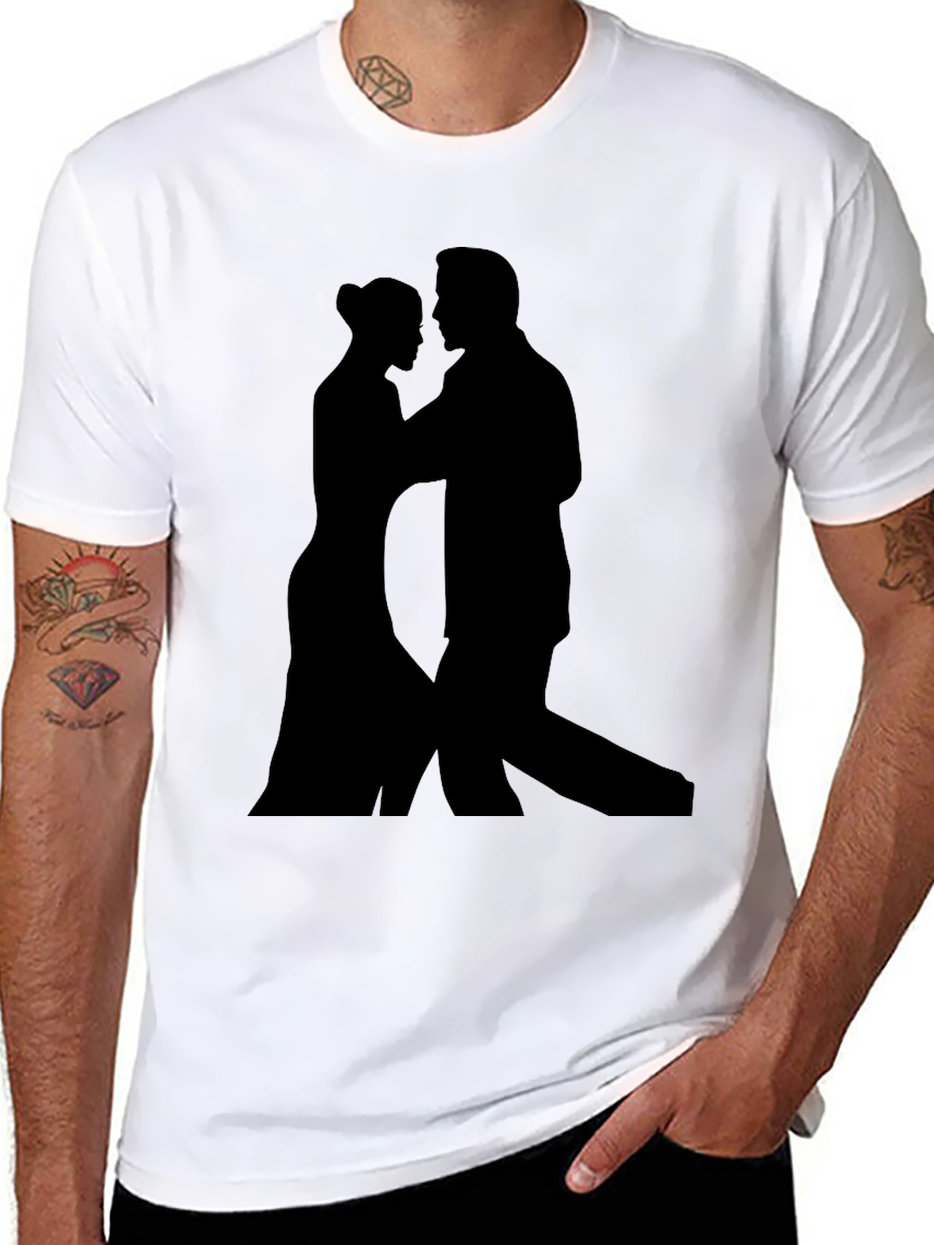 Silhouette Dance Graphic Tee - Black