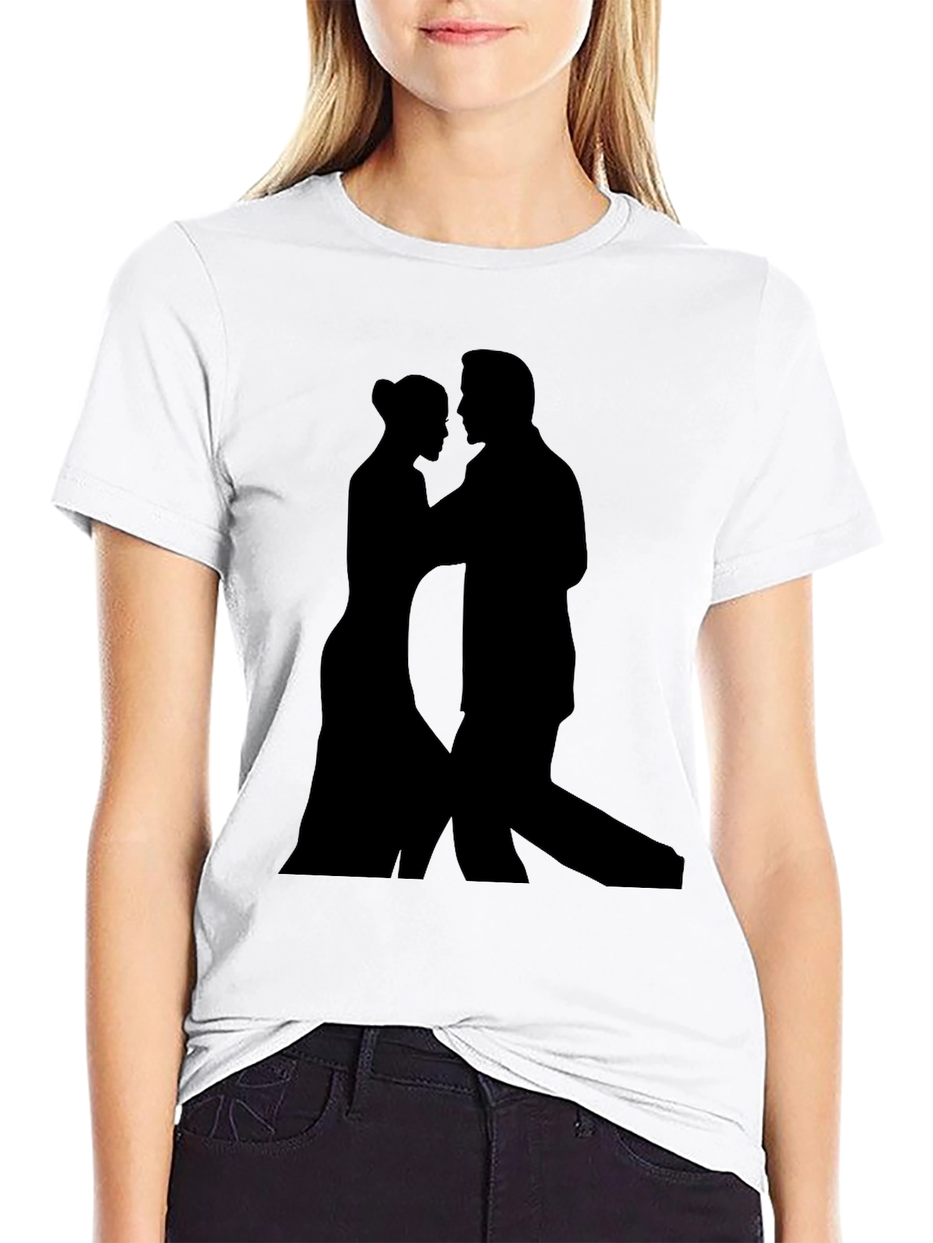 Silhouette Dance Graphic Tee - Black