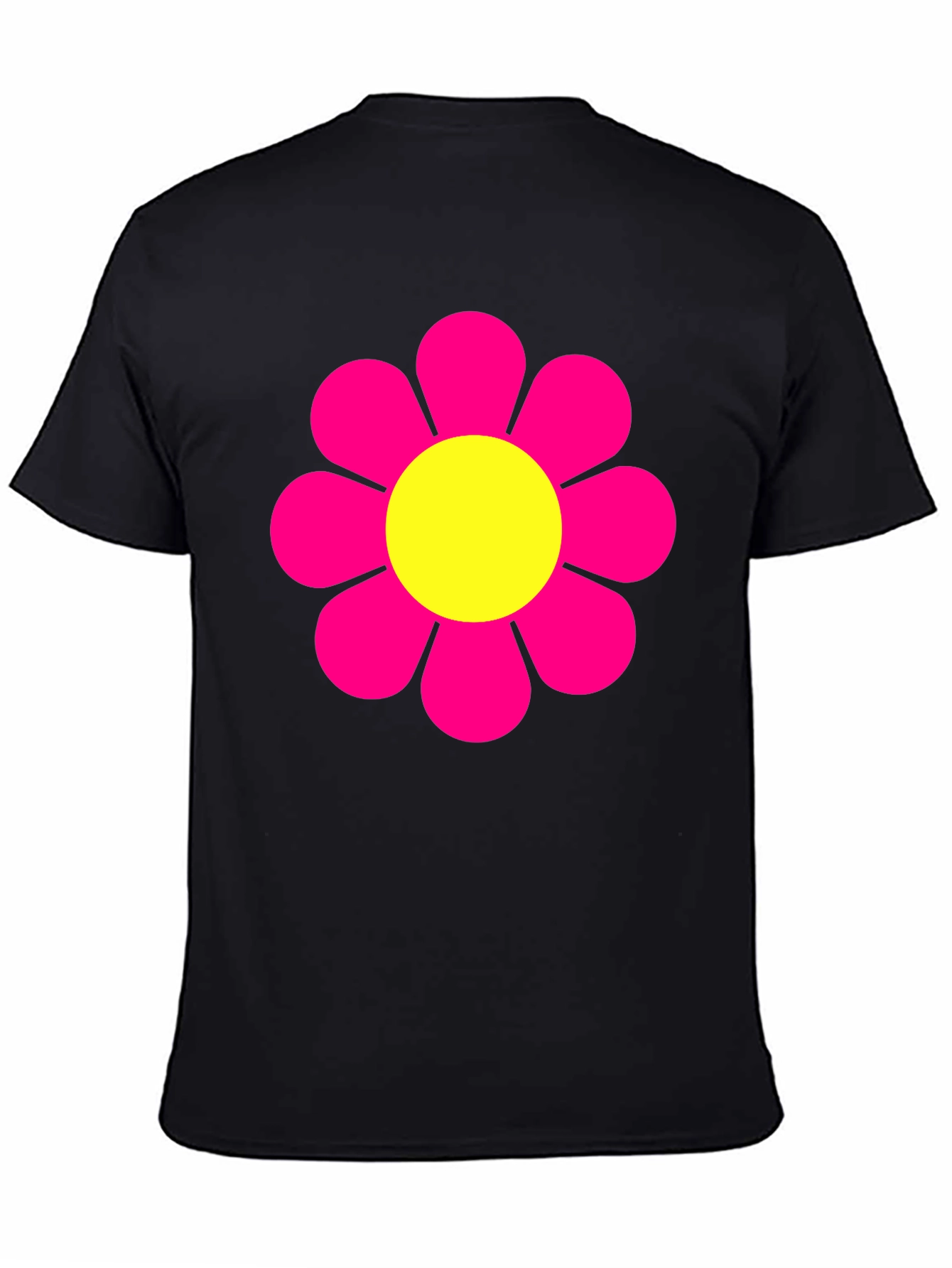 Retro Floral Graphic Tee - Black