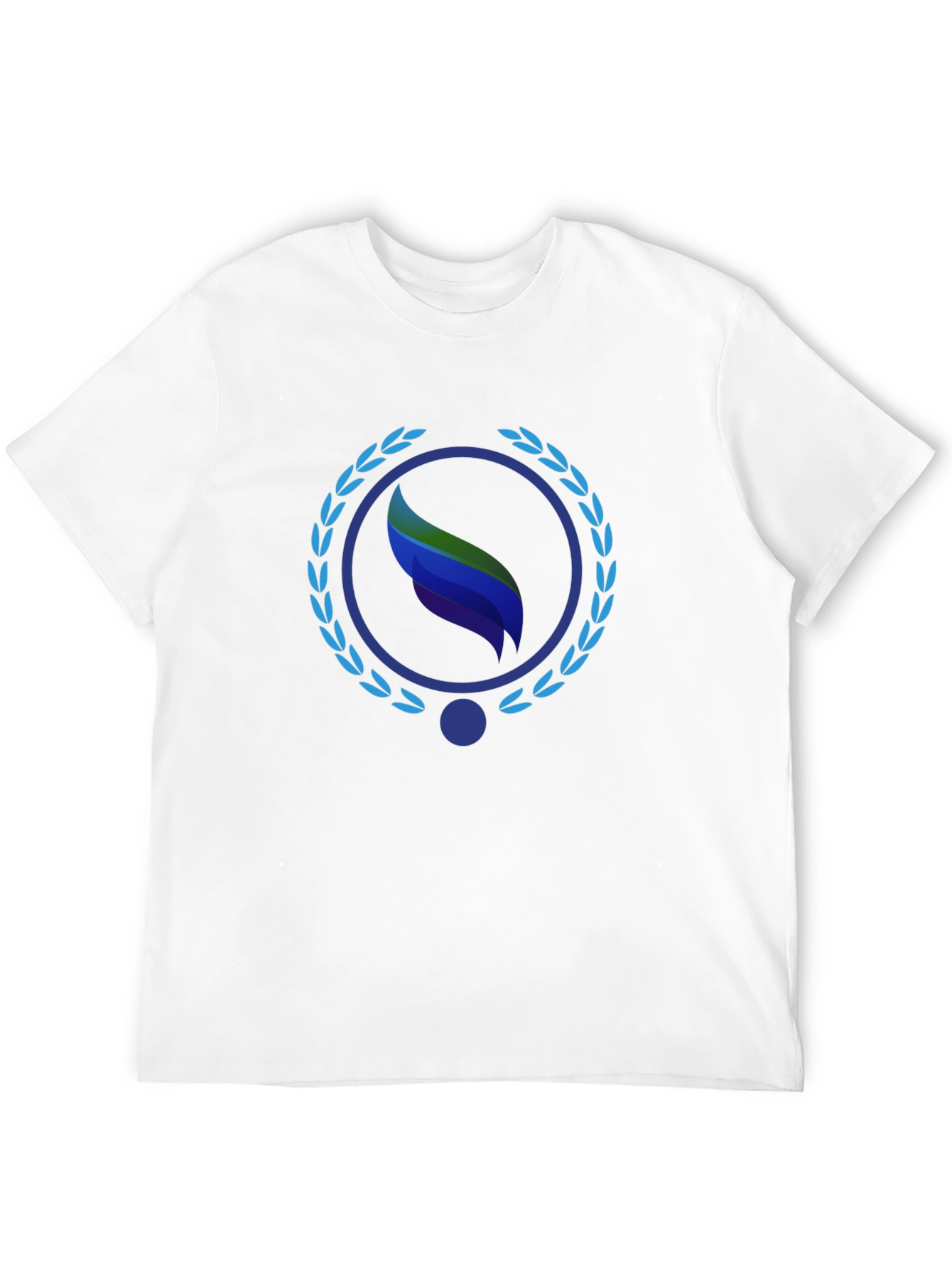 Stylish Black Tee with Leaf Emblem