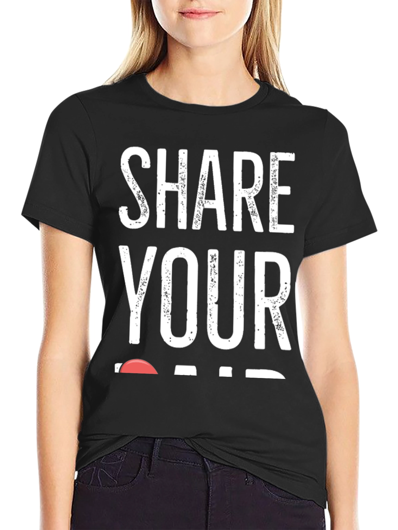 Share Your Heart T-Shirt - Black