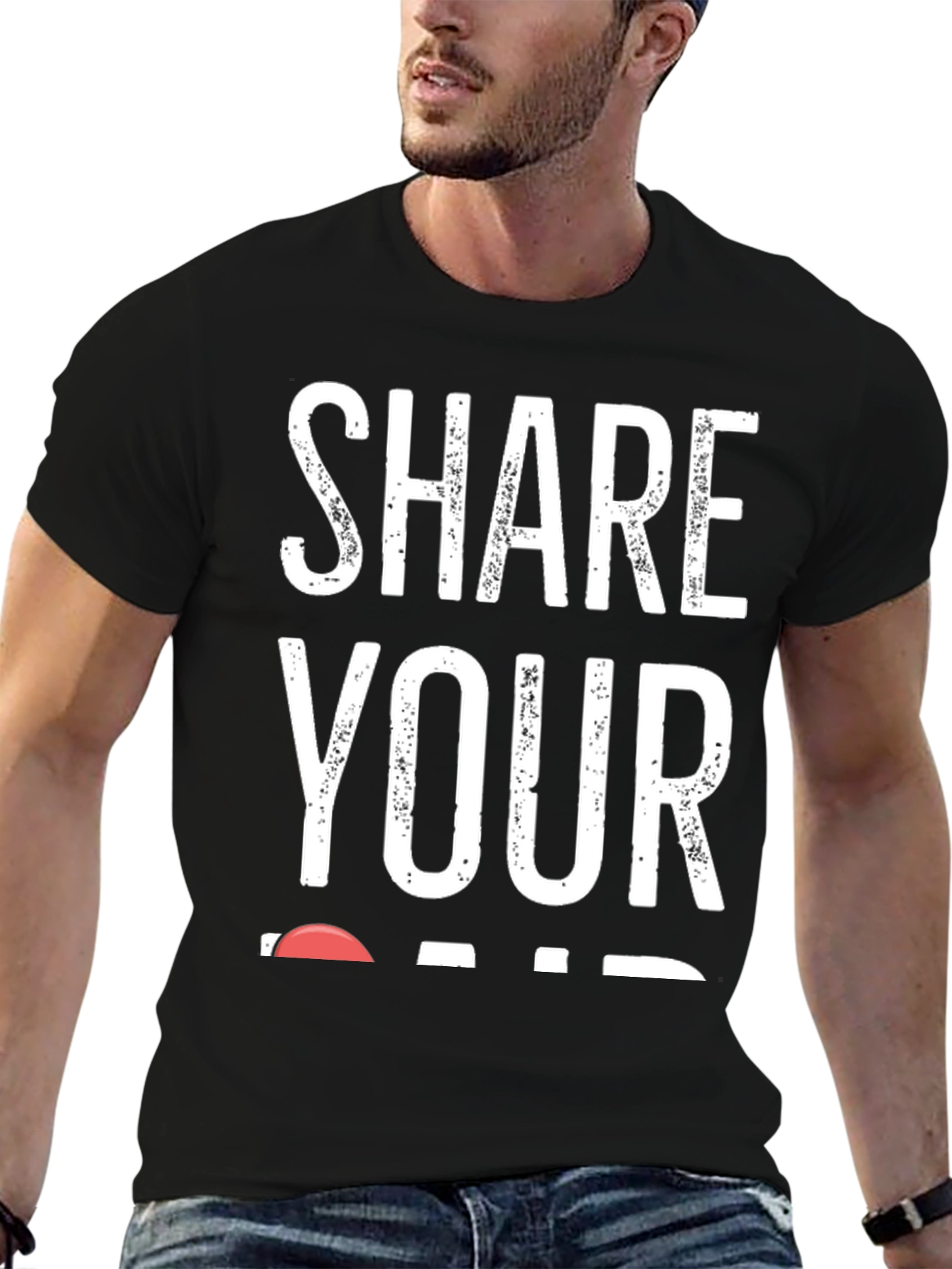 Share Your Heart T-Shirt - Black