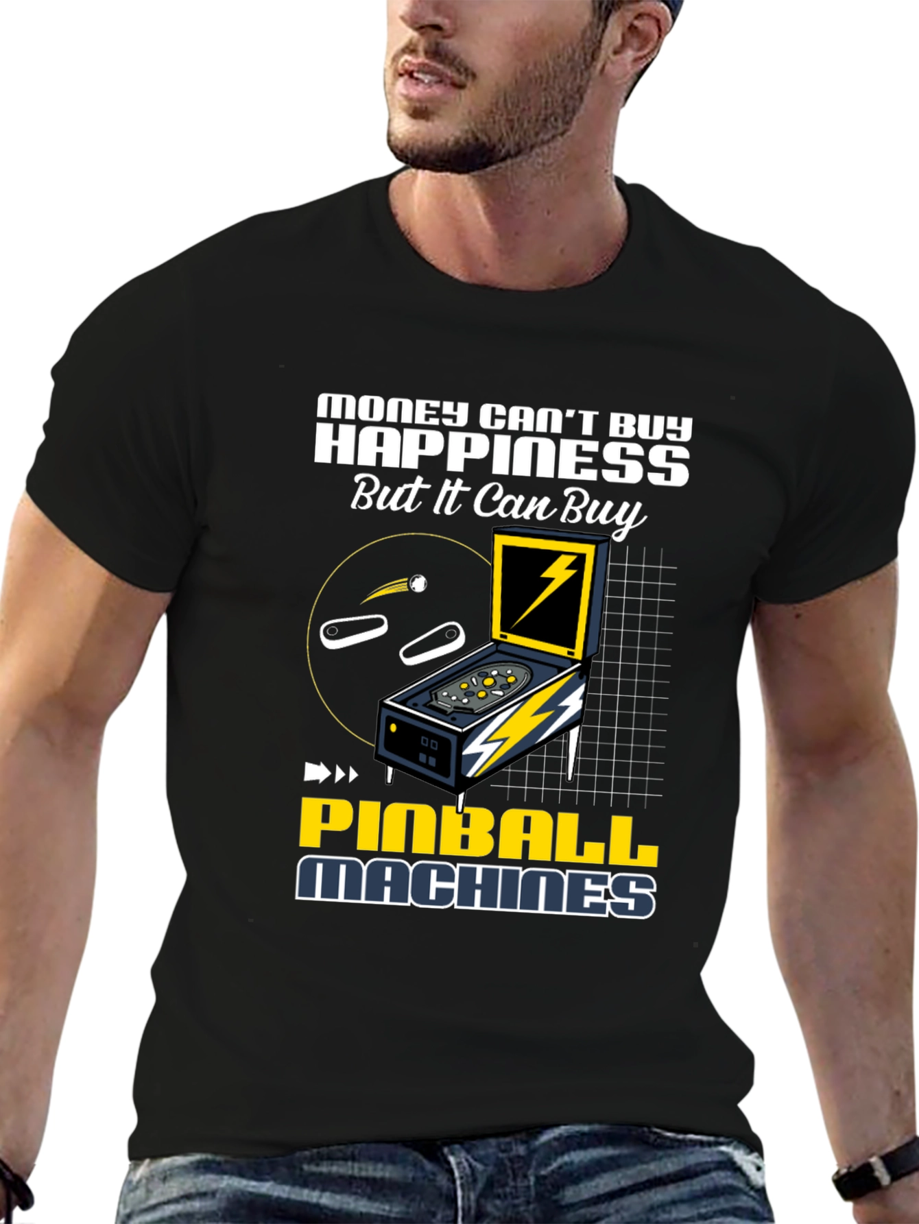 Pinball Machine Graphic Tee - Buy Happiness