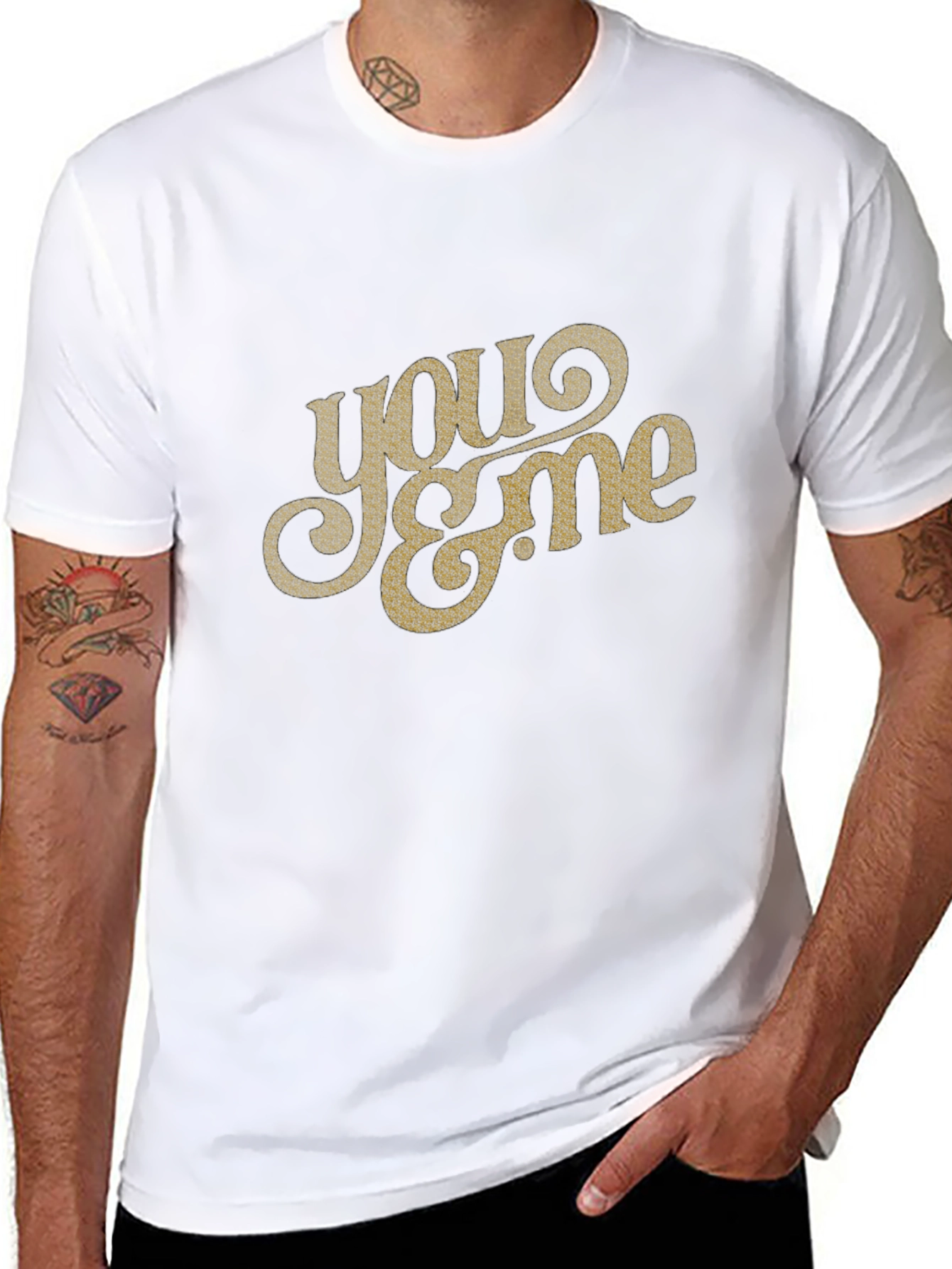 Retro You & Me Graphic Tee - Black