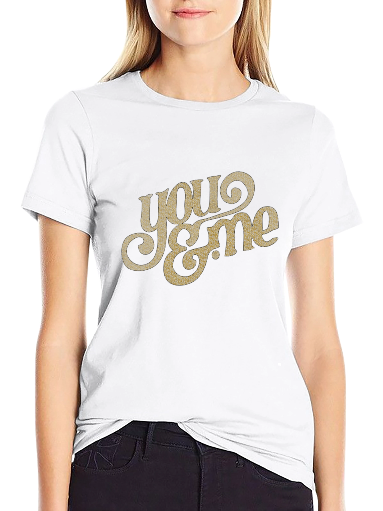 Retro You & Me Graphic Tee - Black