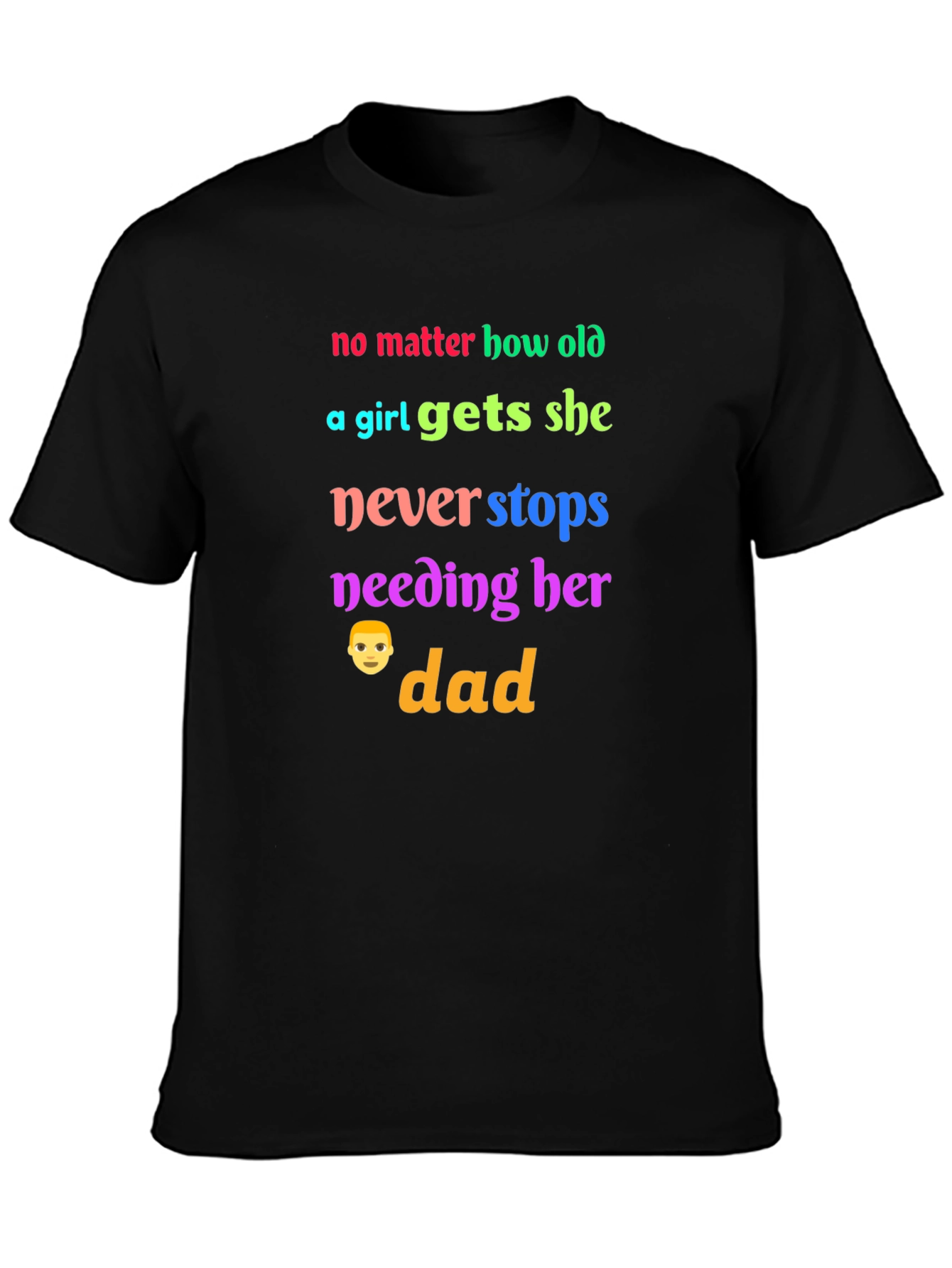 No Matter How Old a Girl Gets Dad T-Shirt