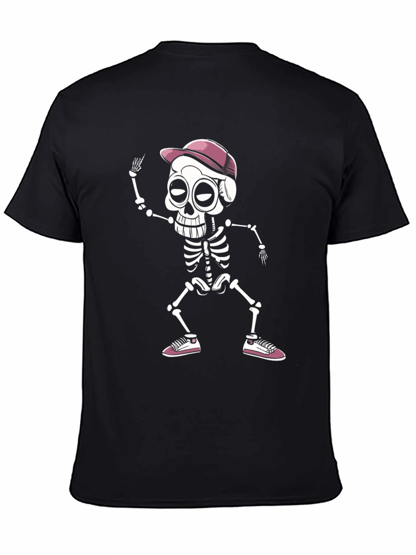Cool Skeleton Graphic Tee - Black