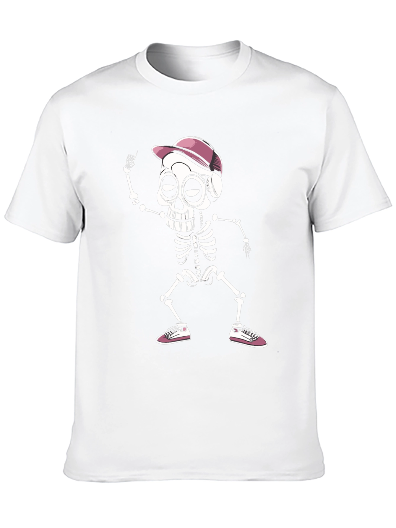 Cool Skeleton Graphic Tee - Black