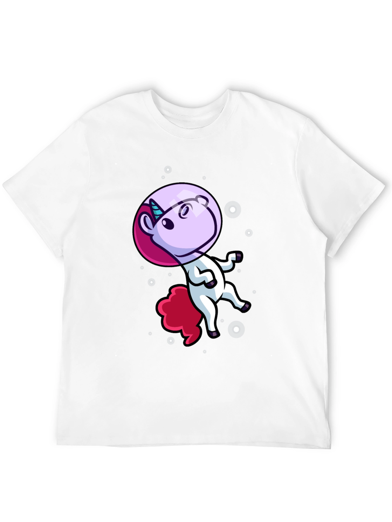 Astronaut Unicorn Black T-Shirt