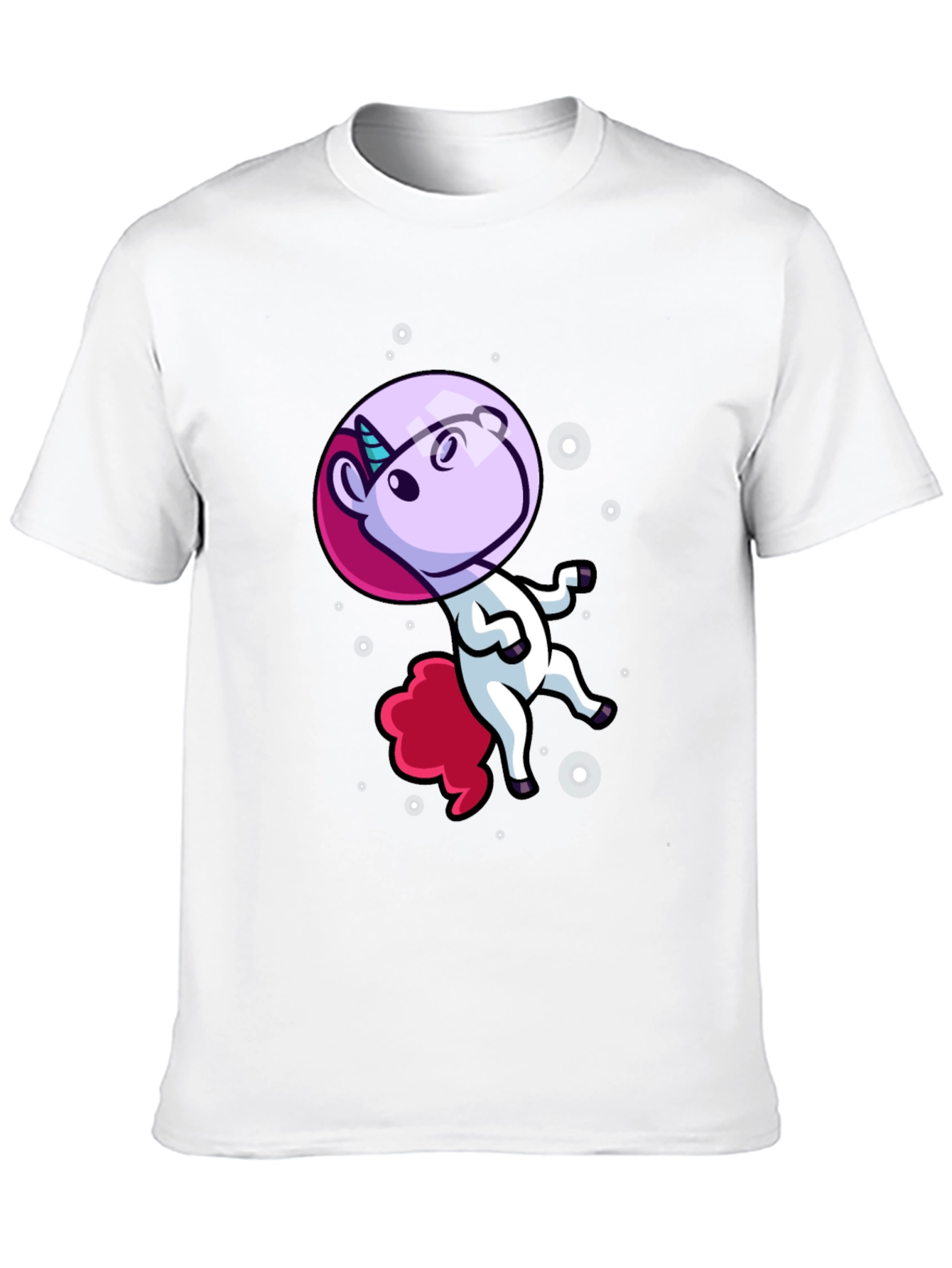 Astronaut Unicorn Black T-Shirt