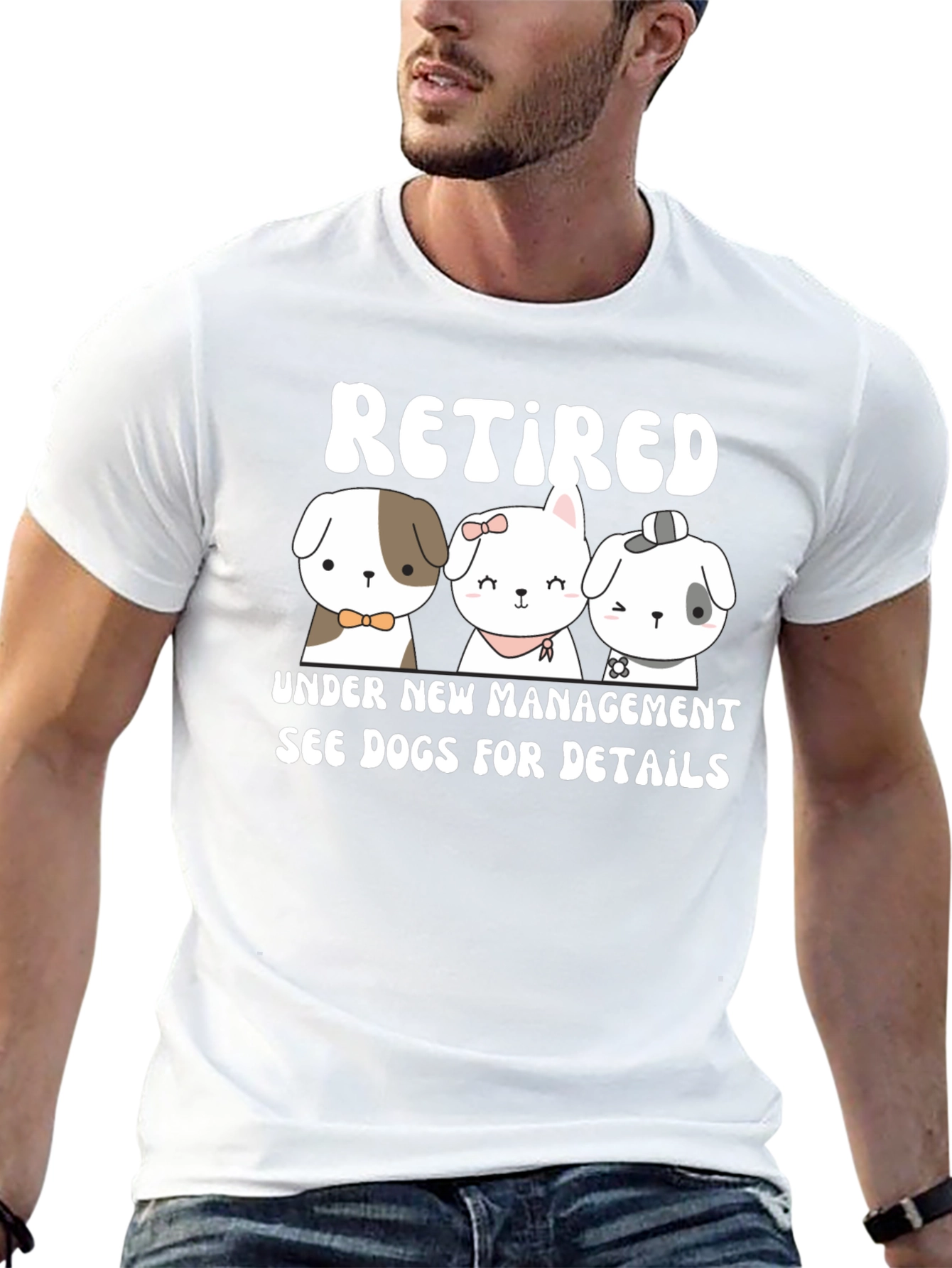 Retired Under New Management Dog T-Shirt