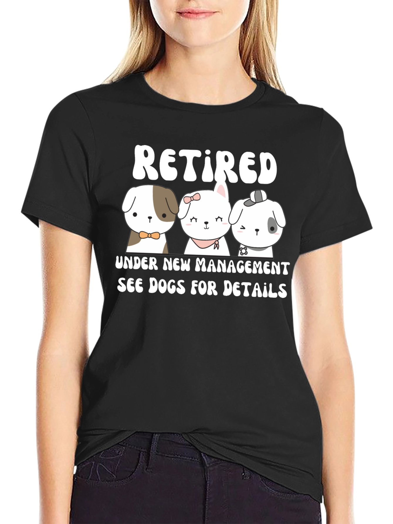 Retired Under New Management Dog T-Shirt