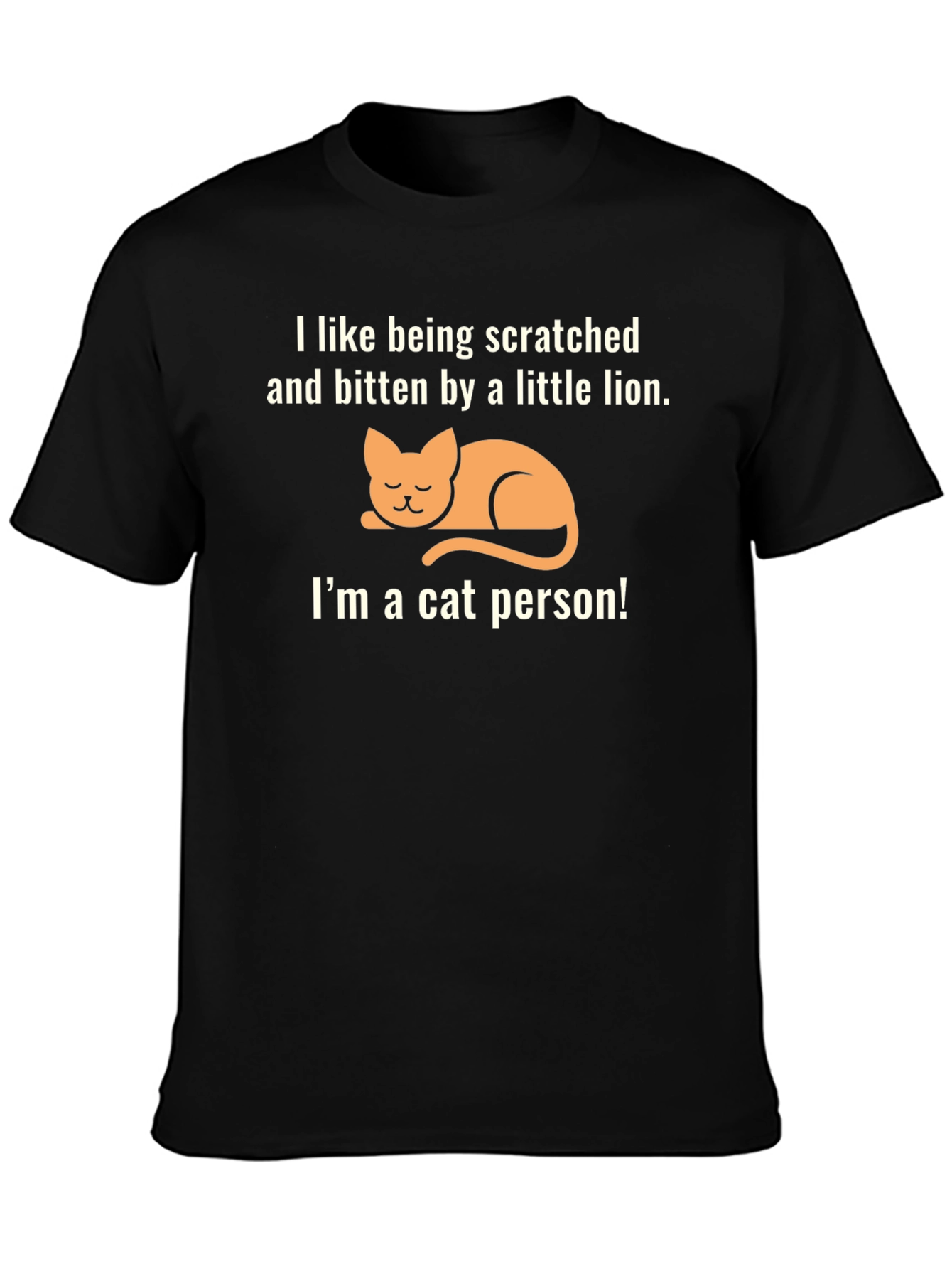 Cat Person T-Shirt - Scratched & Bitten Little Lion