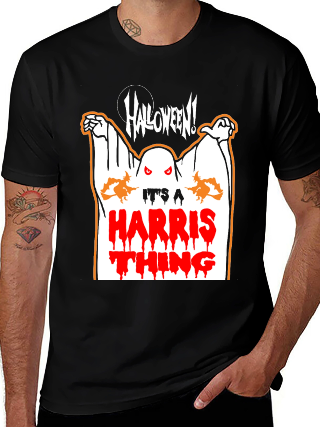 Its a Harris Thing Halloween Black T-Shirt