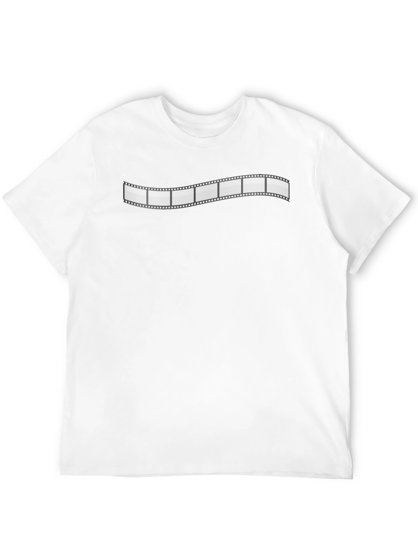 Retro Film Strip Graphic Black T-Shirt