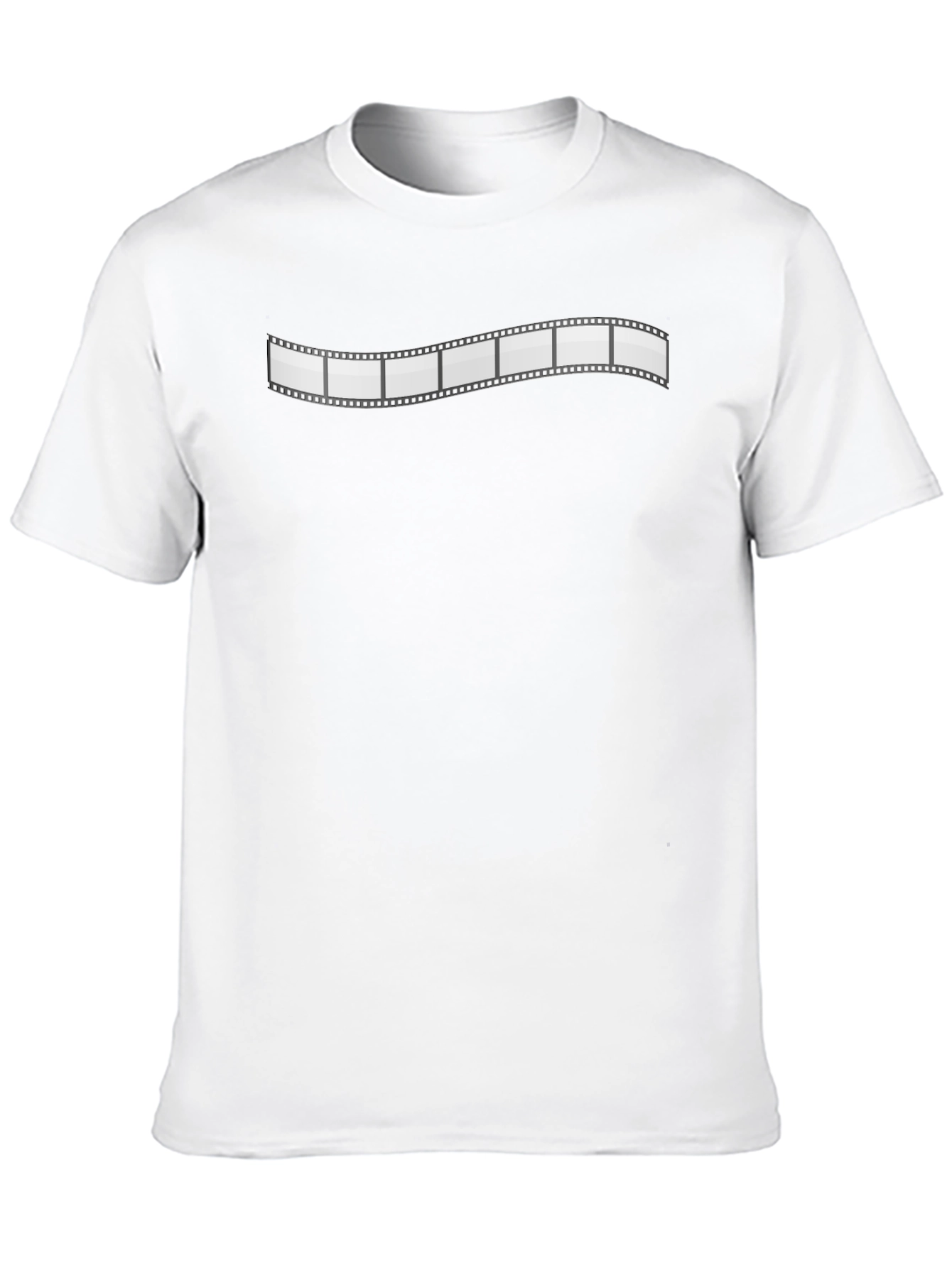 Retro Film Strip Graphic Black T-Shirt