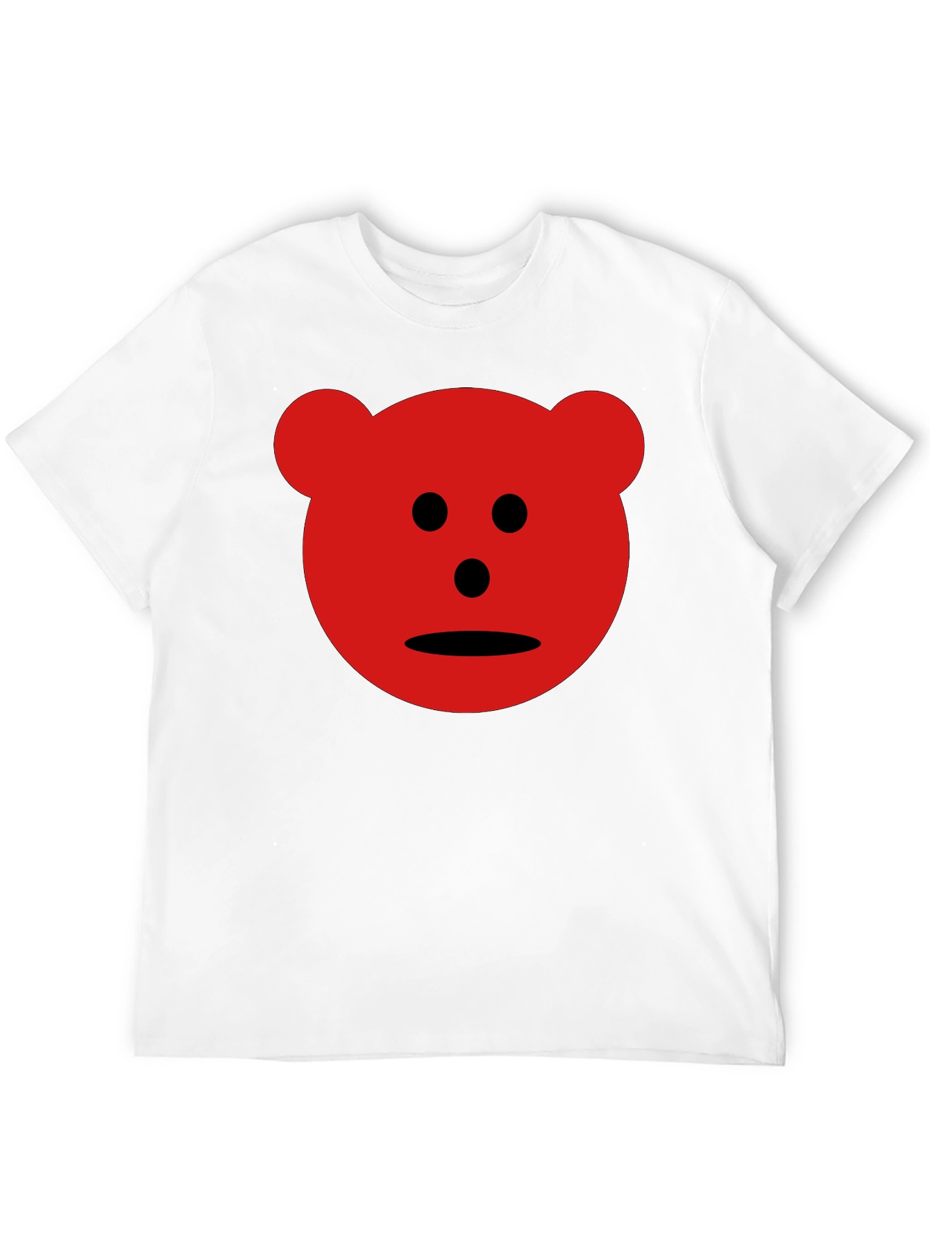 Red Bear Graphic Black T-Shirt
