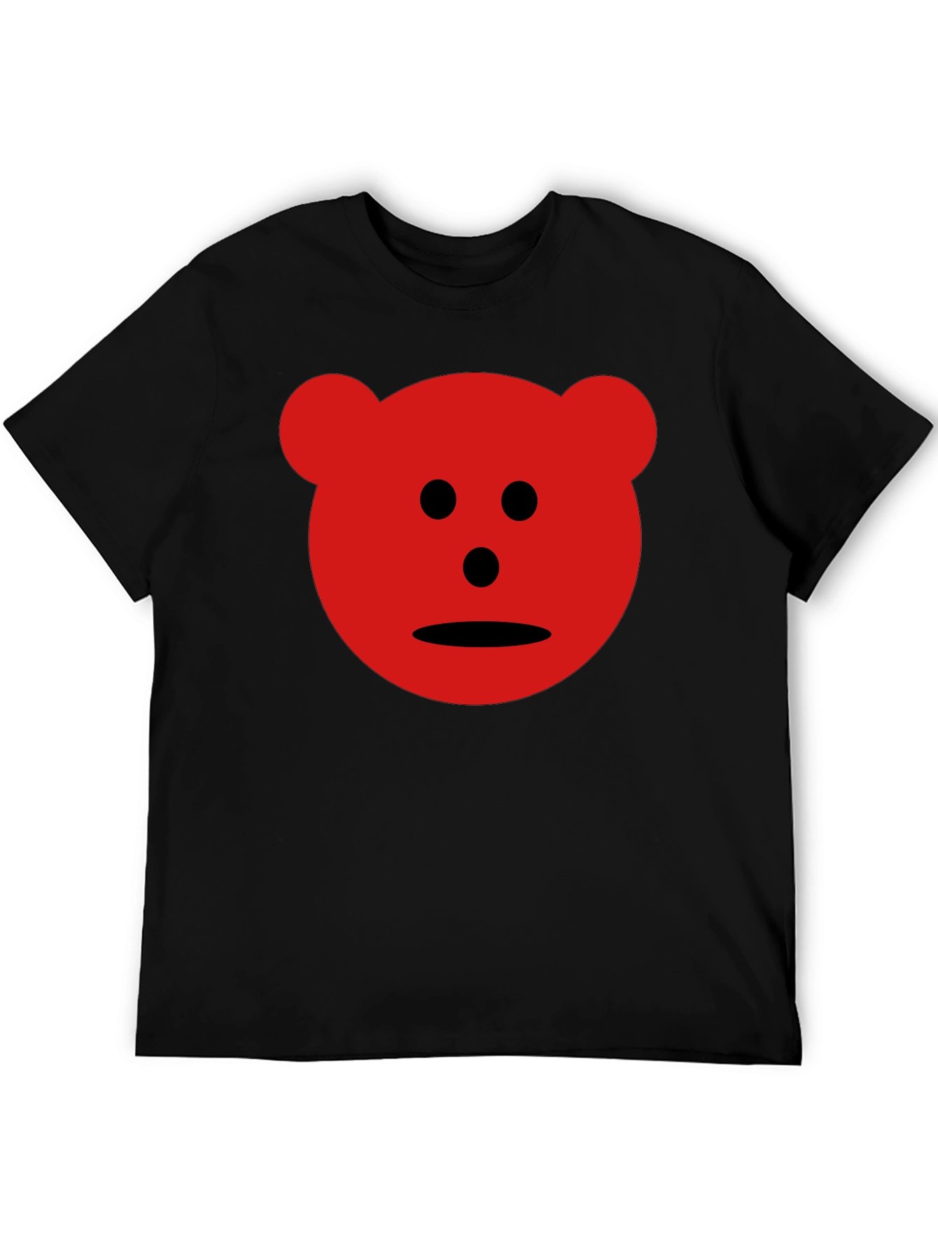 Red Bear Graphic Black T-Shirt