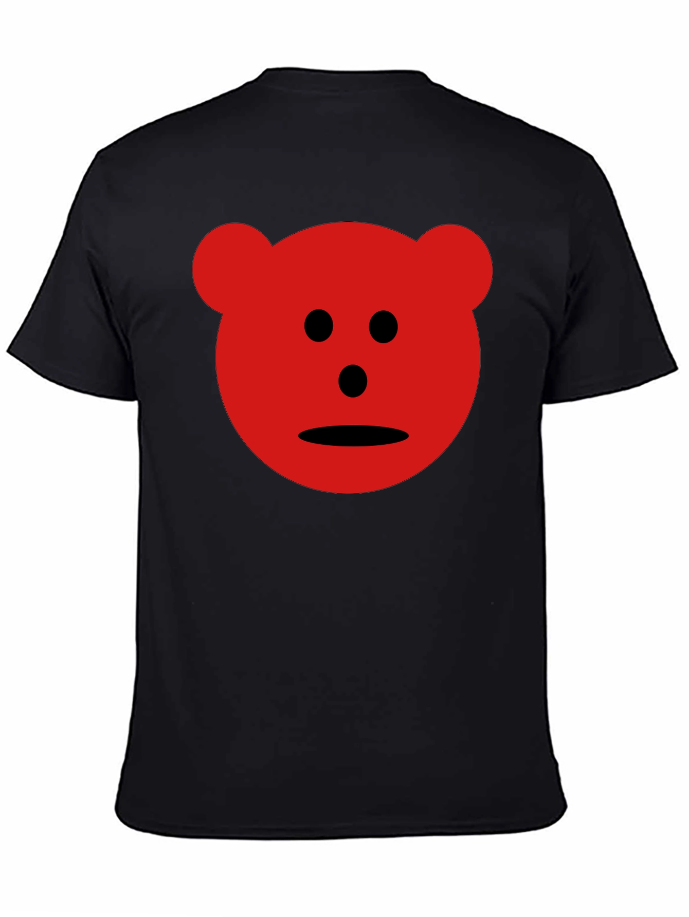 Red Bear Graphic Black T-Shirt