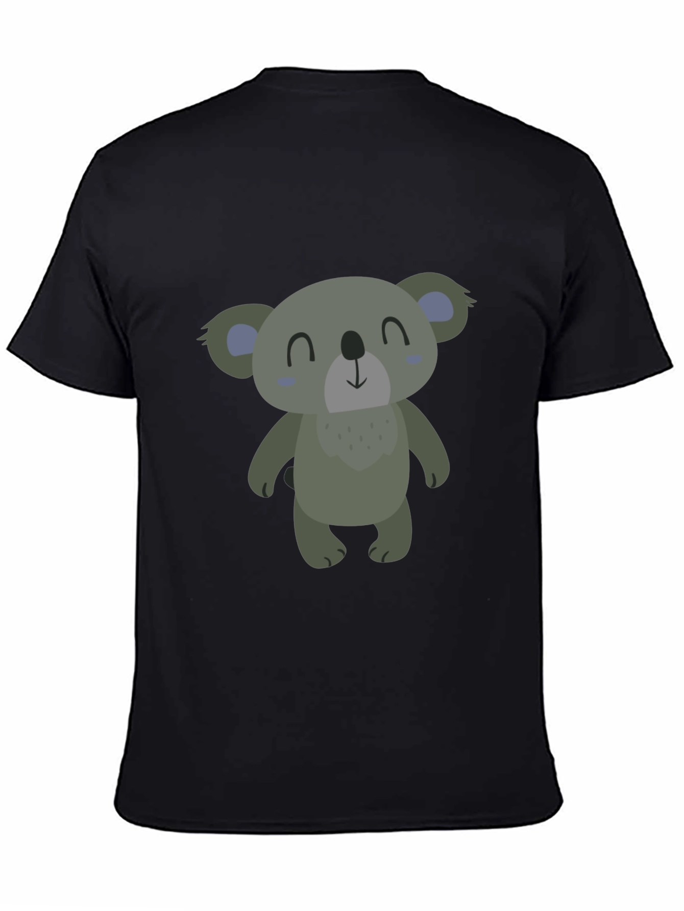 Cute Koala Graphic Black T-Shirt