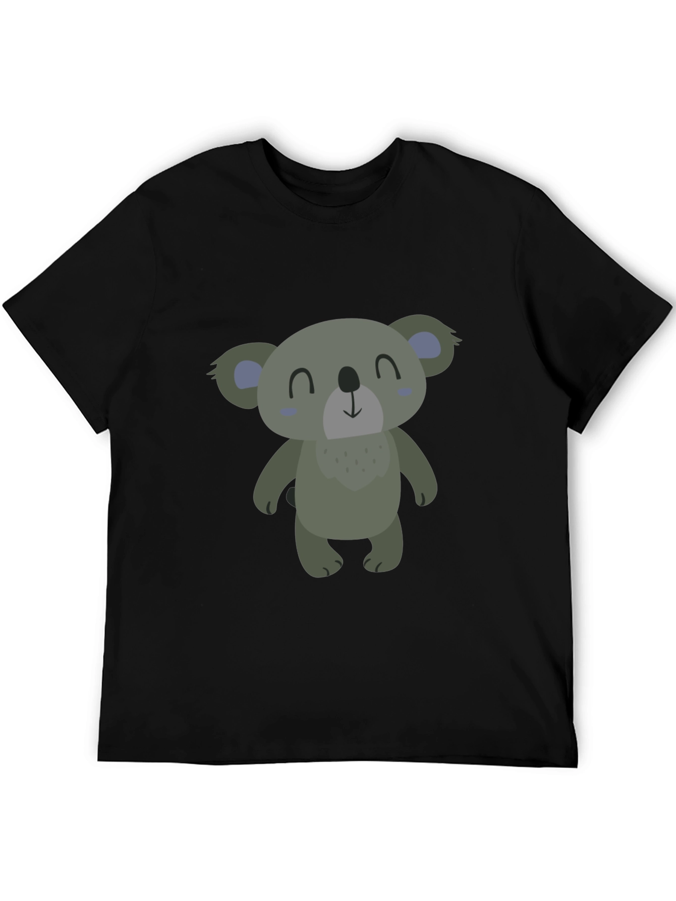 Cute Koala Graphic Black T-Shirt