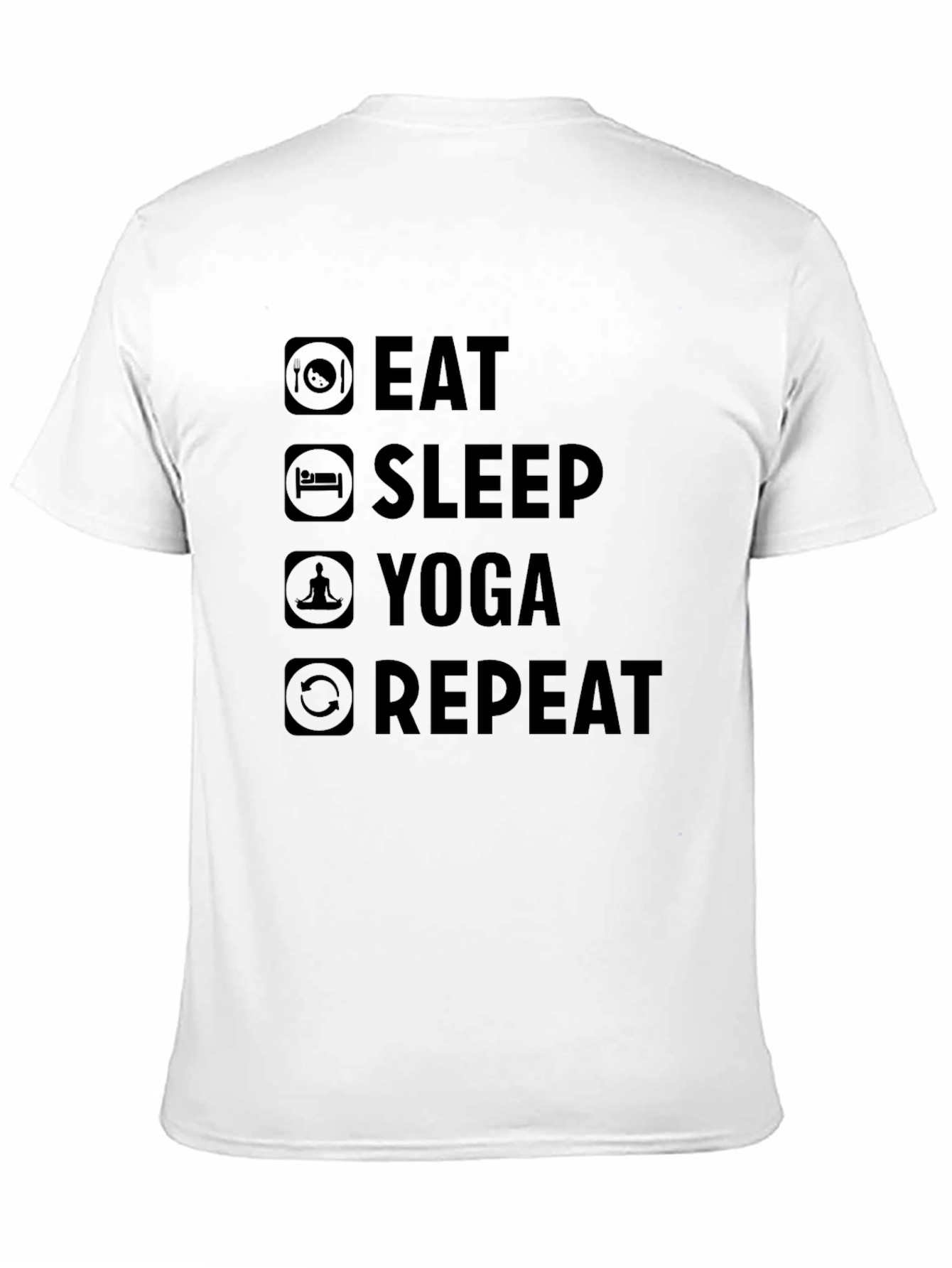 Eat Sleep Yoga Repeat Graphic T-Shirt