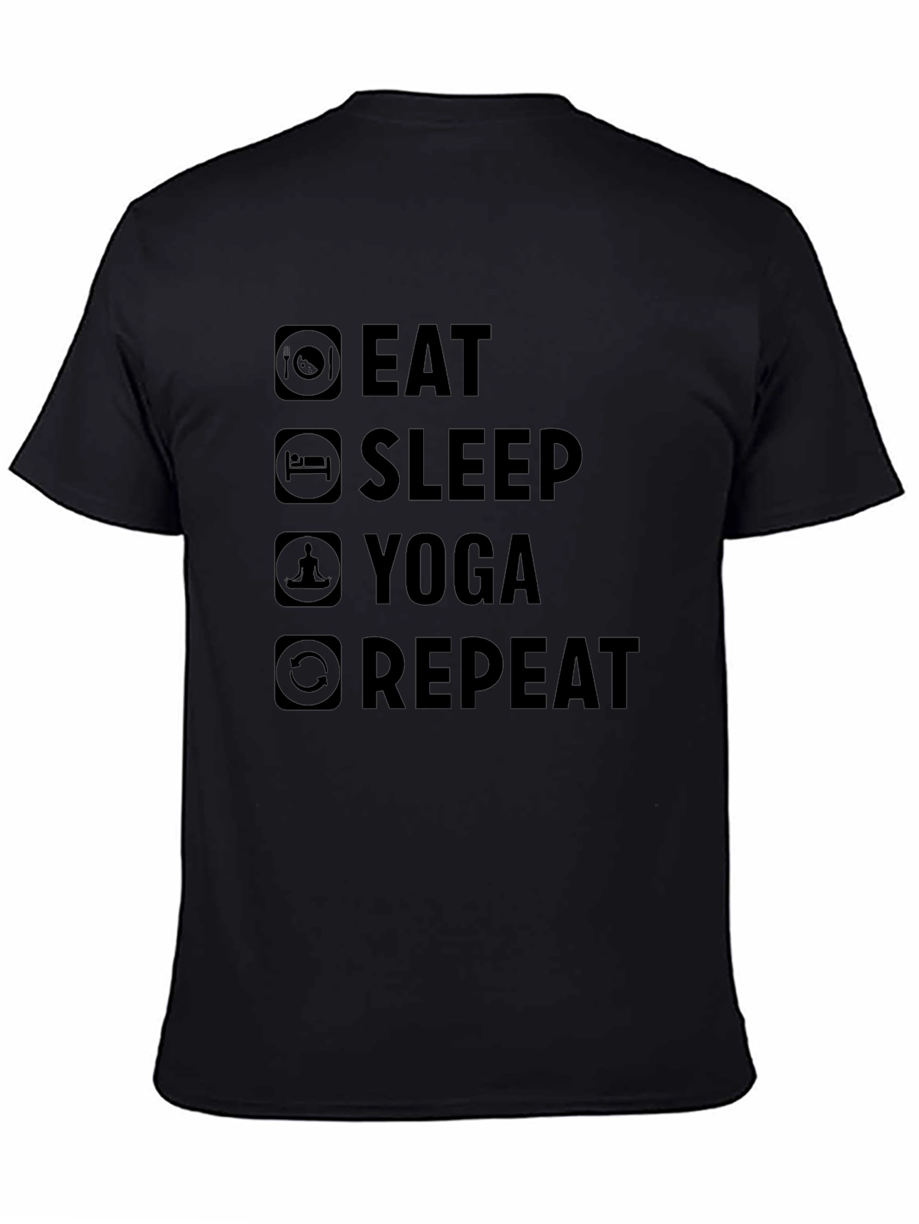 Eat Sleep Yoga Repeat Graphic T-Shirt