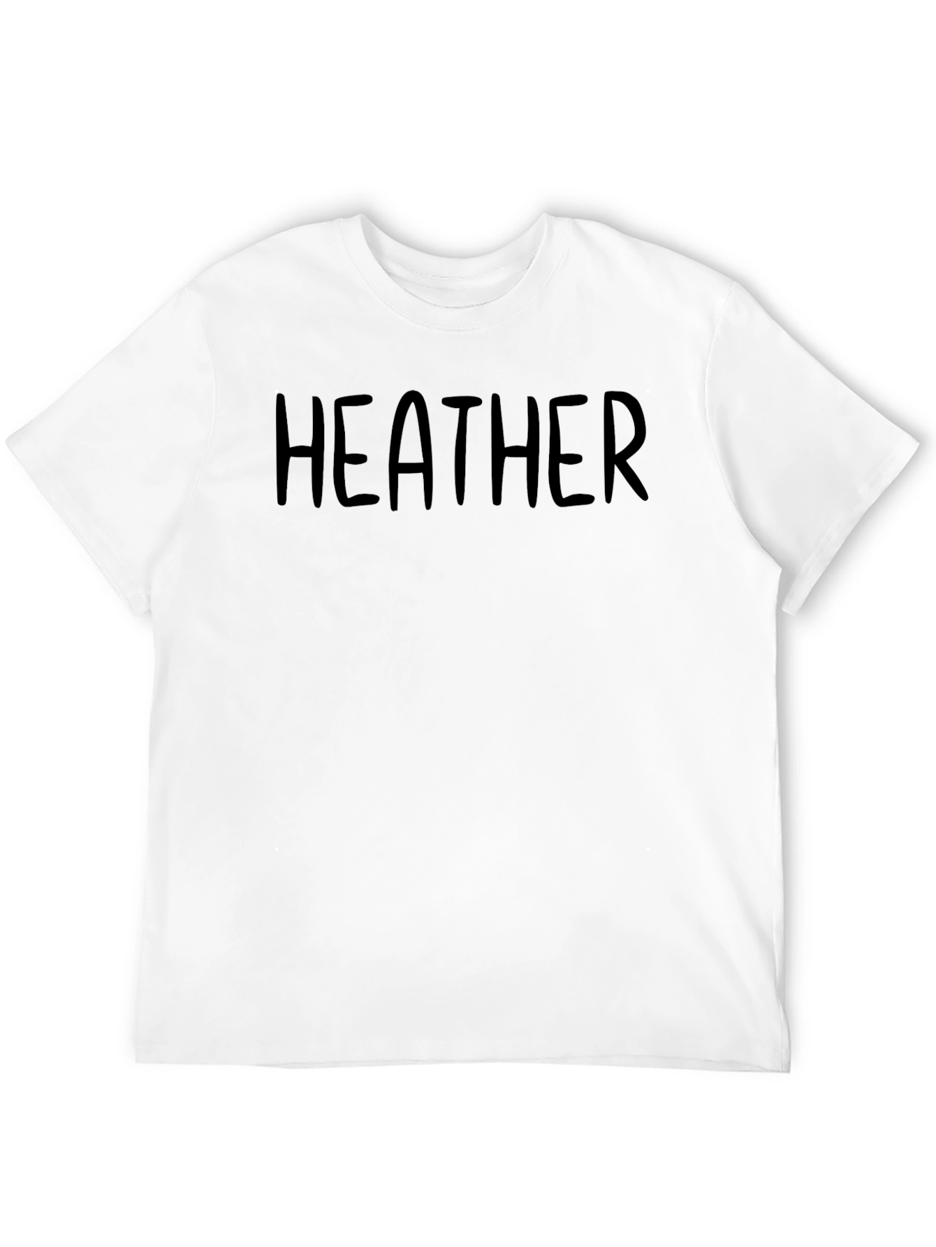 Heather Tee - Cool Black Cotton Casual Top