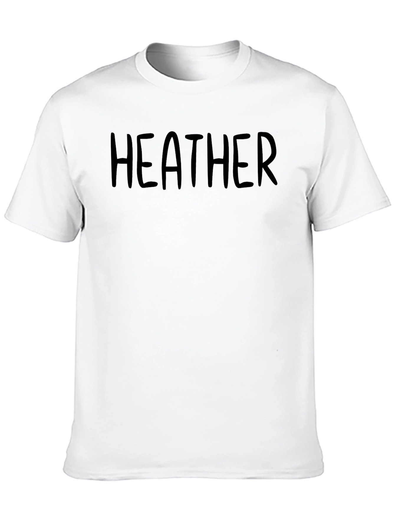 Heather Tee - Cool Black Cotton Casual Top